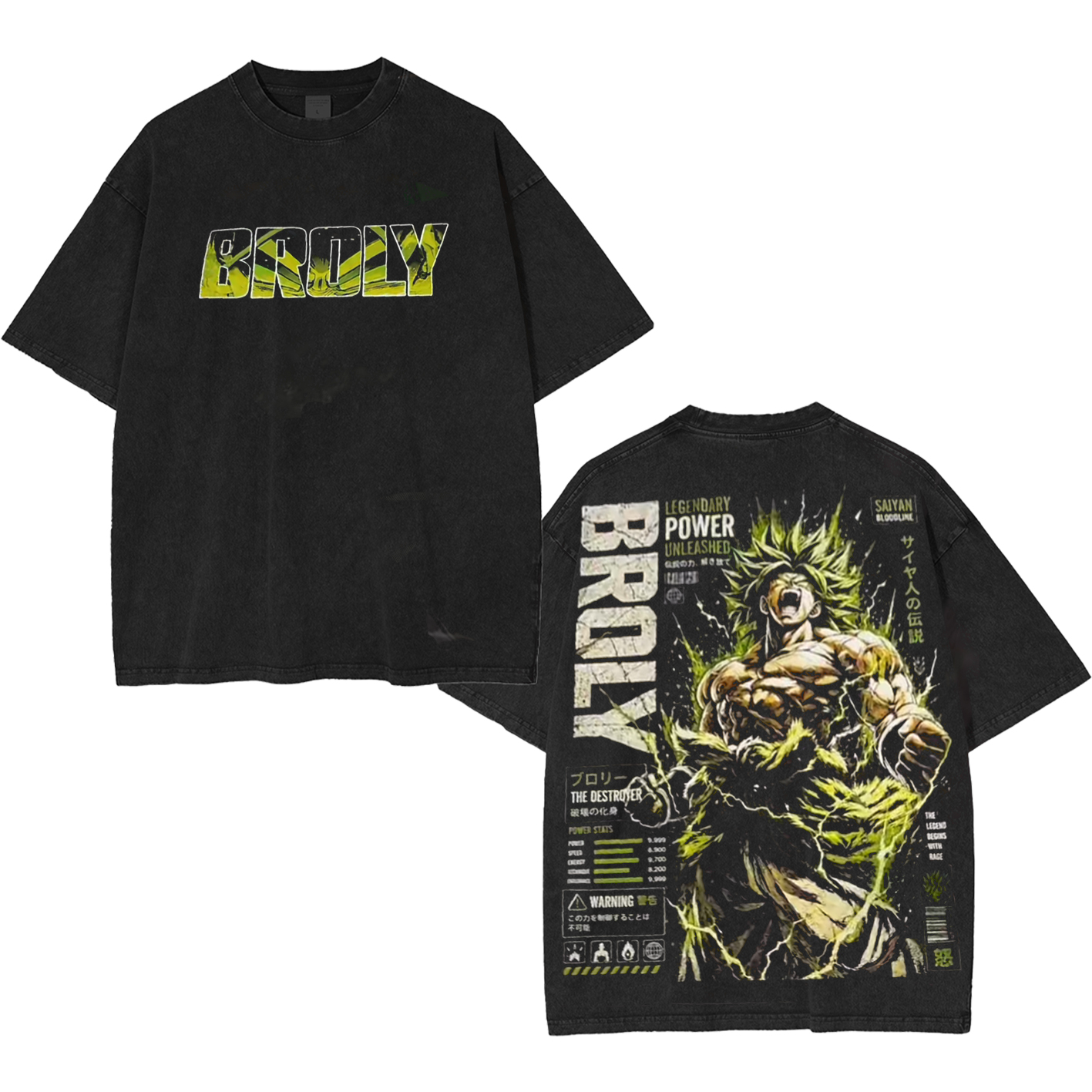  Broly Dragon Ball Vintage Unisex  Washed T-Shirt