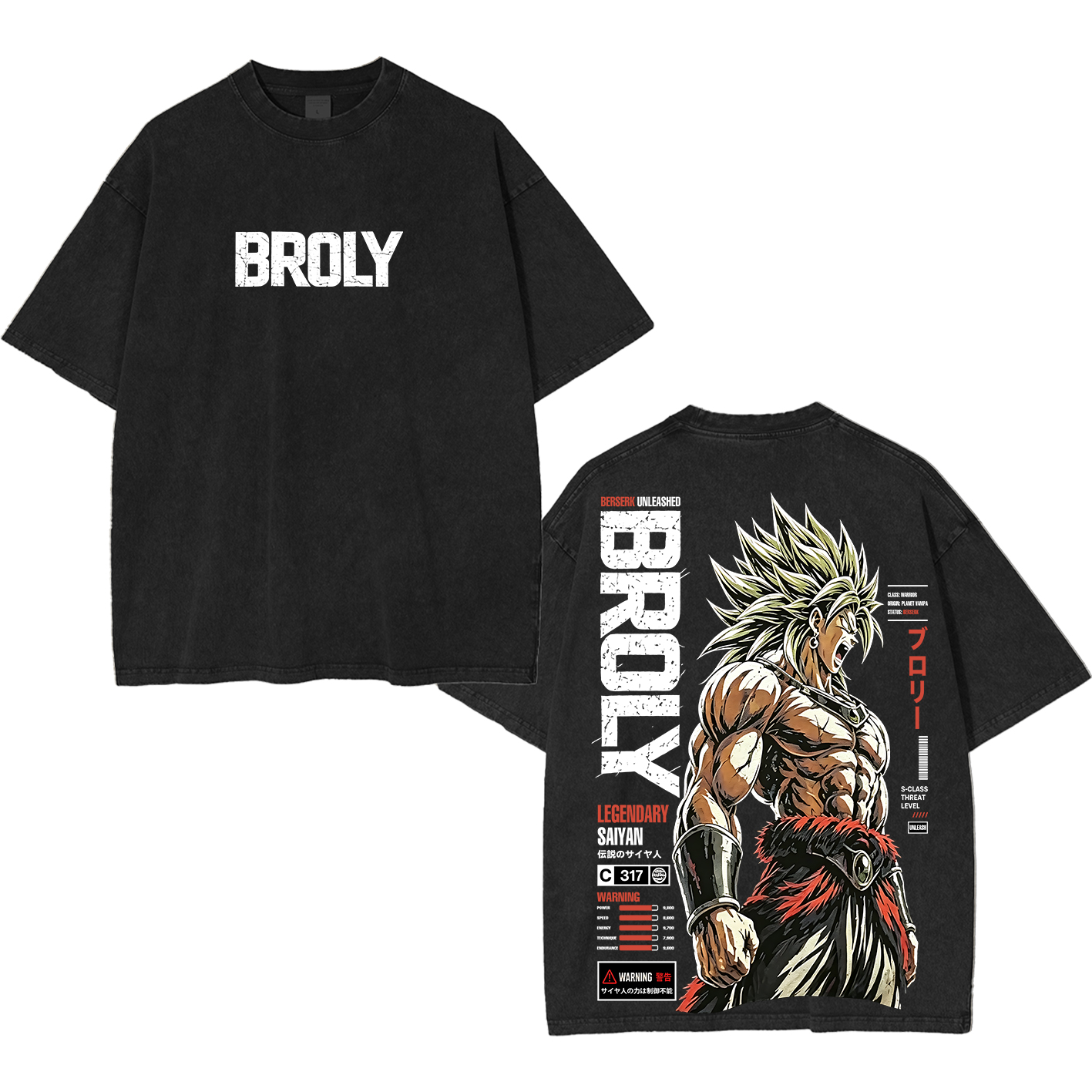 Broly Dragon Ball Super Unisex  Washed T-Shirt