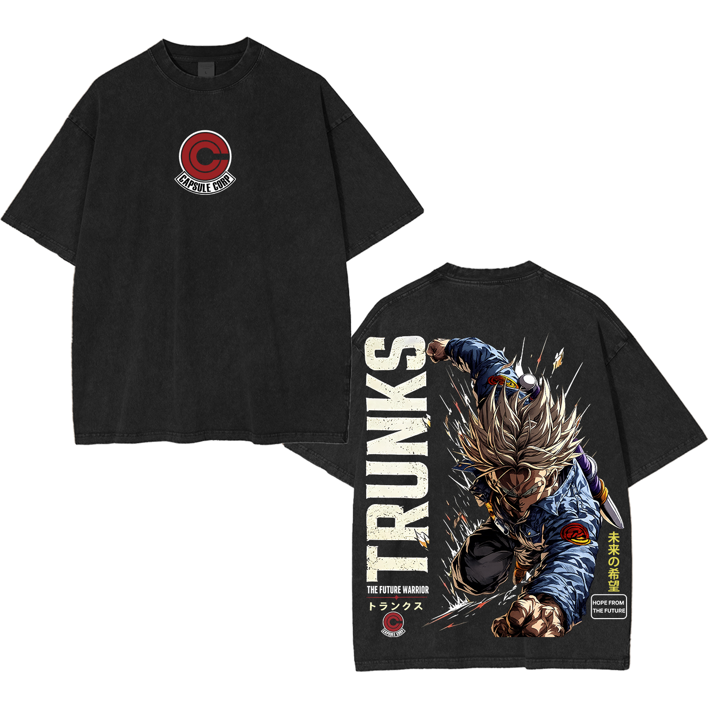 Future Trunks Dragon Ball Vintage Unisex  Washed T-Shirt