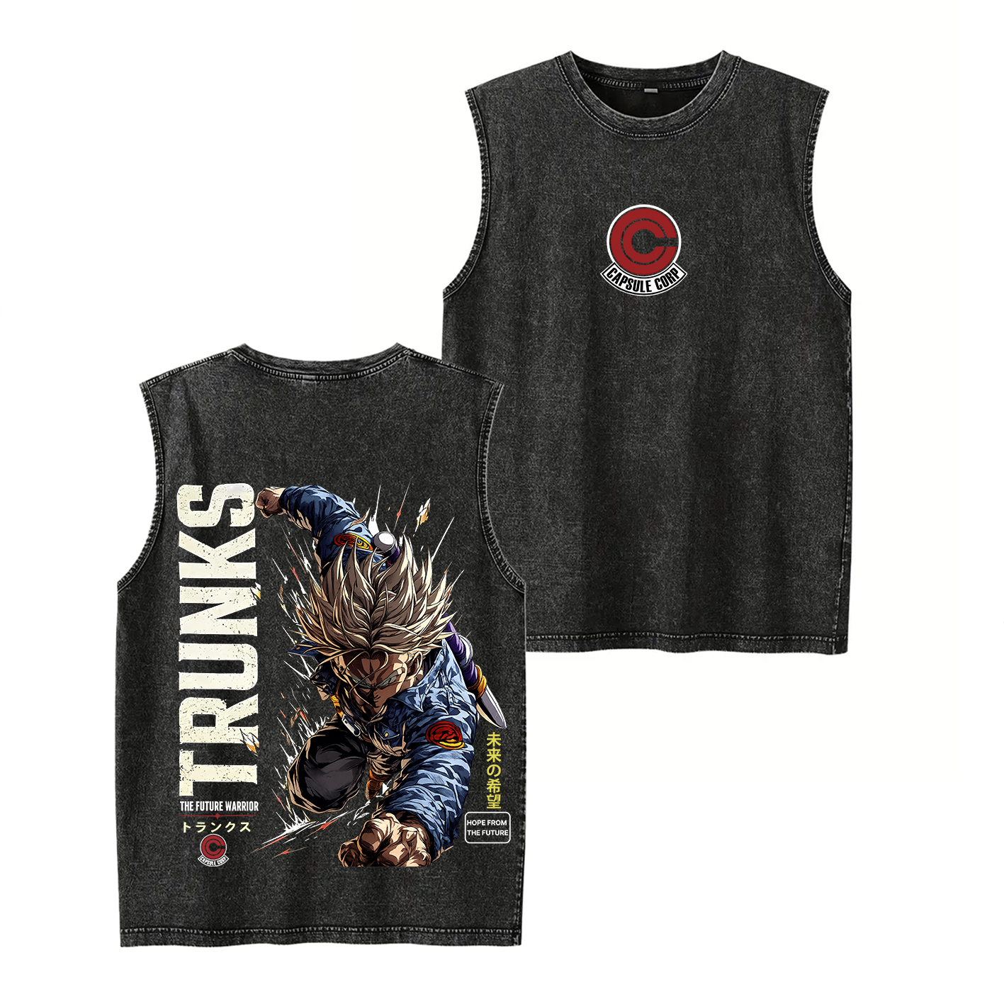 Future Trunks Dragon Ball Vintage Unisex  Washed T-Shirt