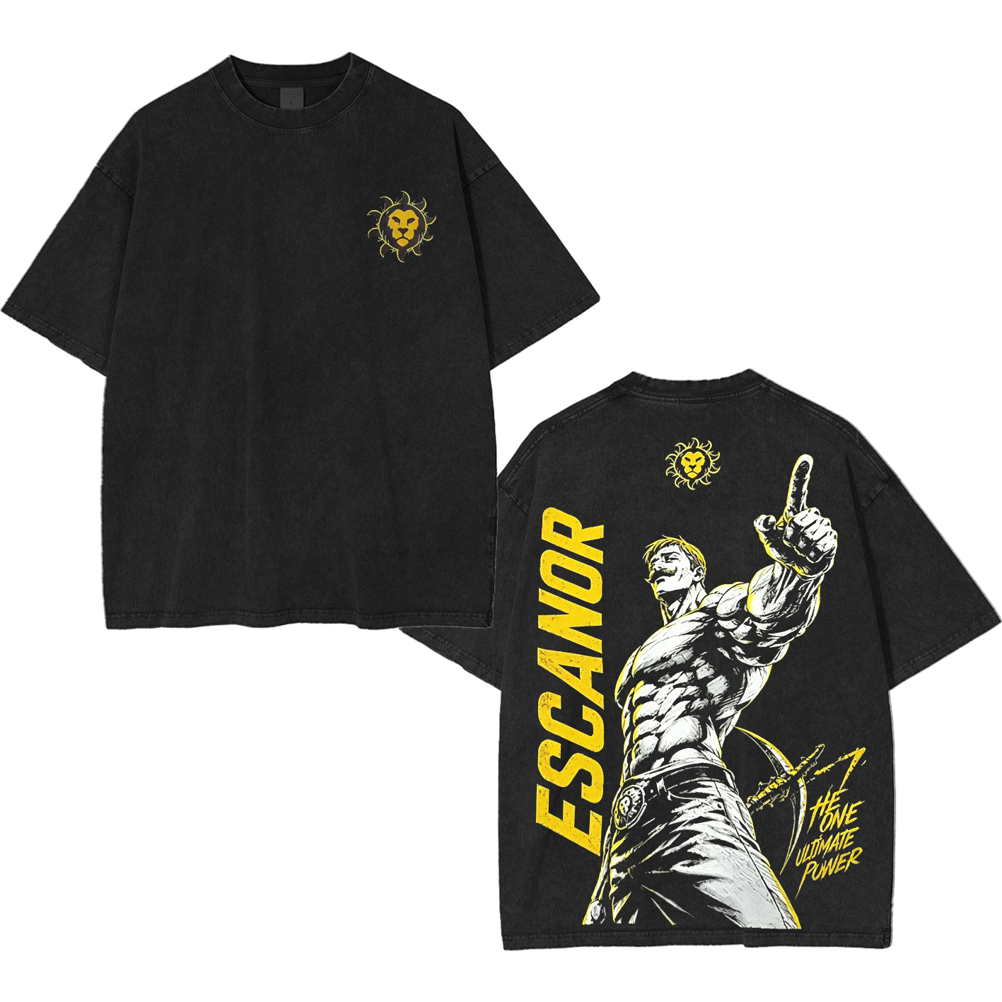 Escanor Vintage Unisex Washed T-Shirt