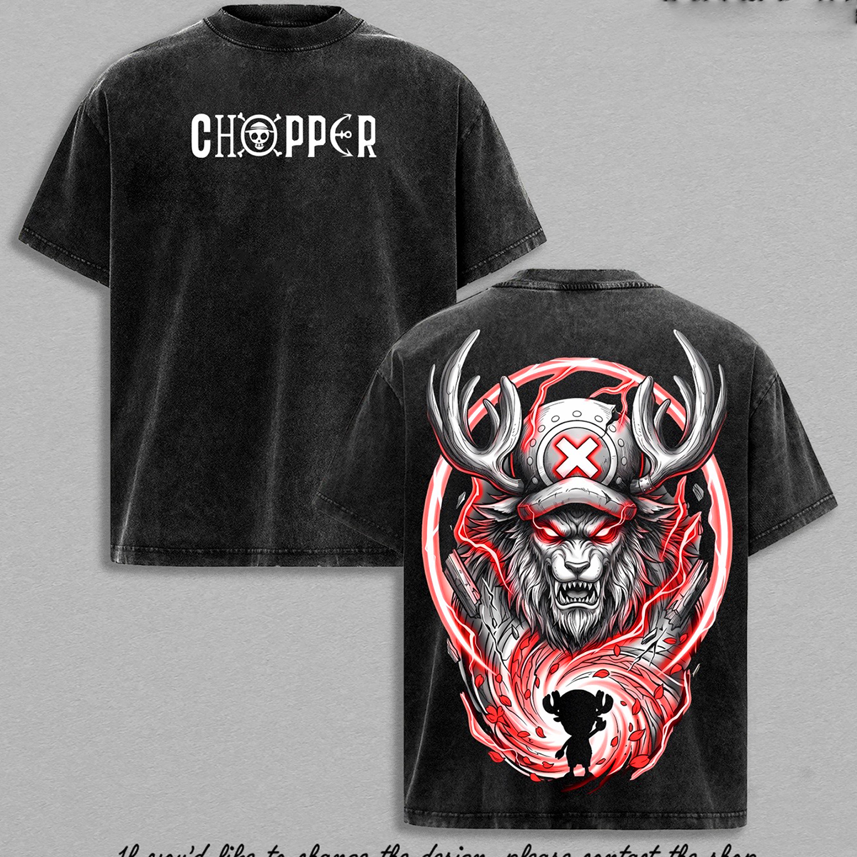 Tony Tony Chopper One Piece Anime Unisex Washed T-Shirt