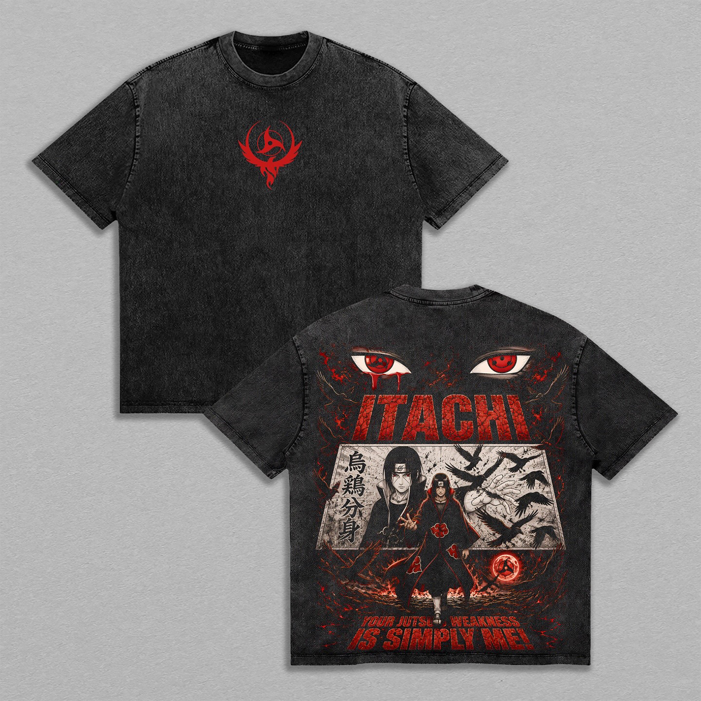 Itachi Uchiha Naruto  Unisex Washed T-shirt/Crewneck/Hoodie