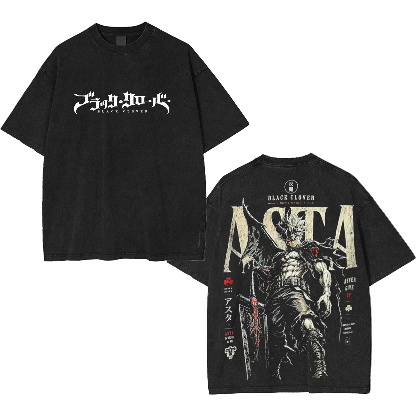 Asta Black Clover Unisex Washed T-shirt/Crewneck/Hoodie
