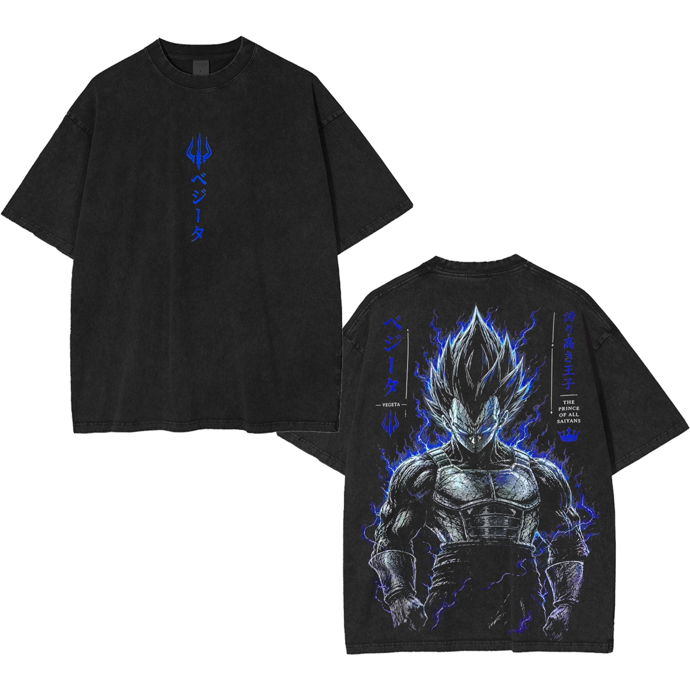 Vegeta Anime Unisex Washed T-shirt/Crewneck/Hoodie
