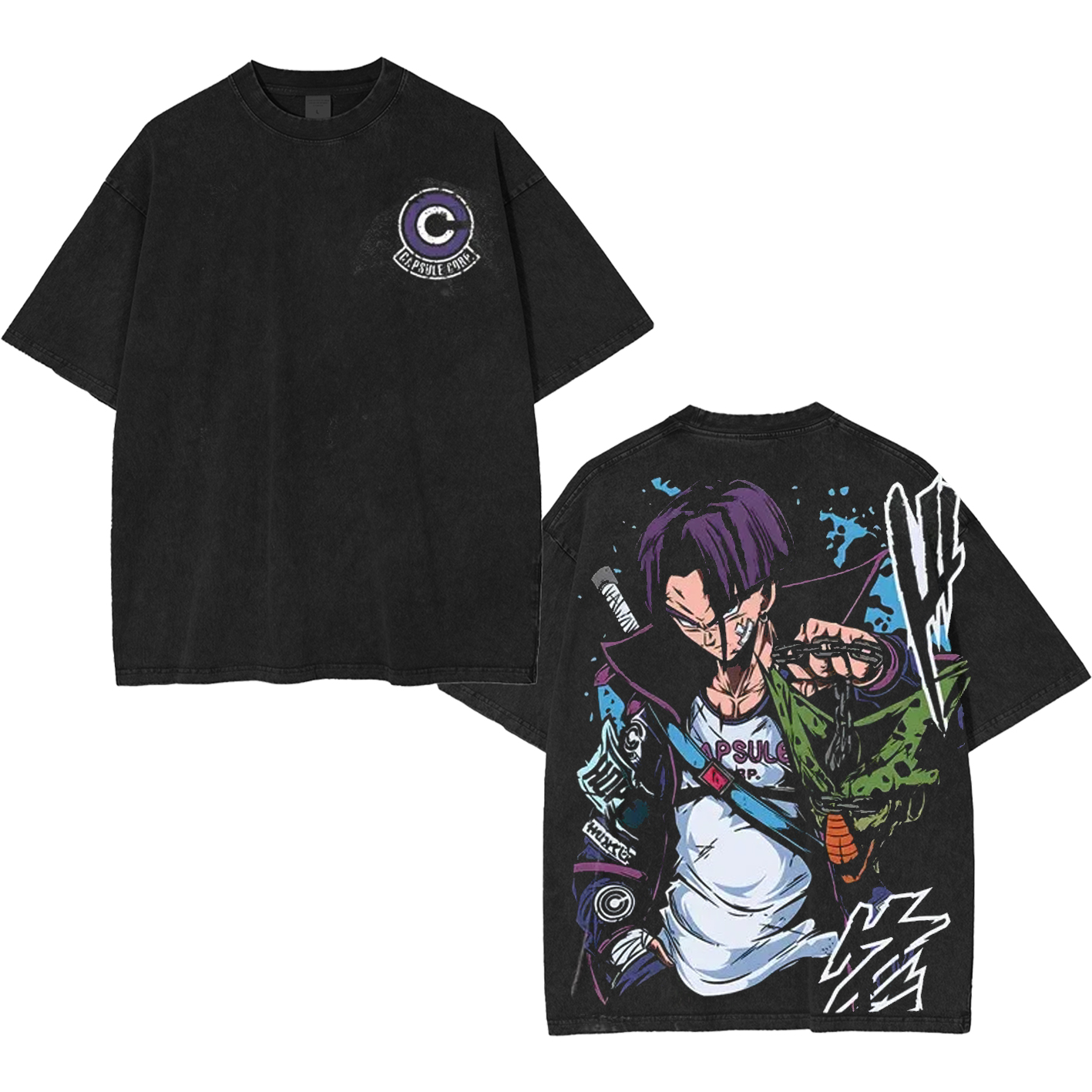 Trunks Super Saiyan DBZ Vintage  Unisex Washed T-shirt/Crewneck/Hoodie