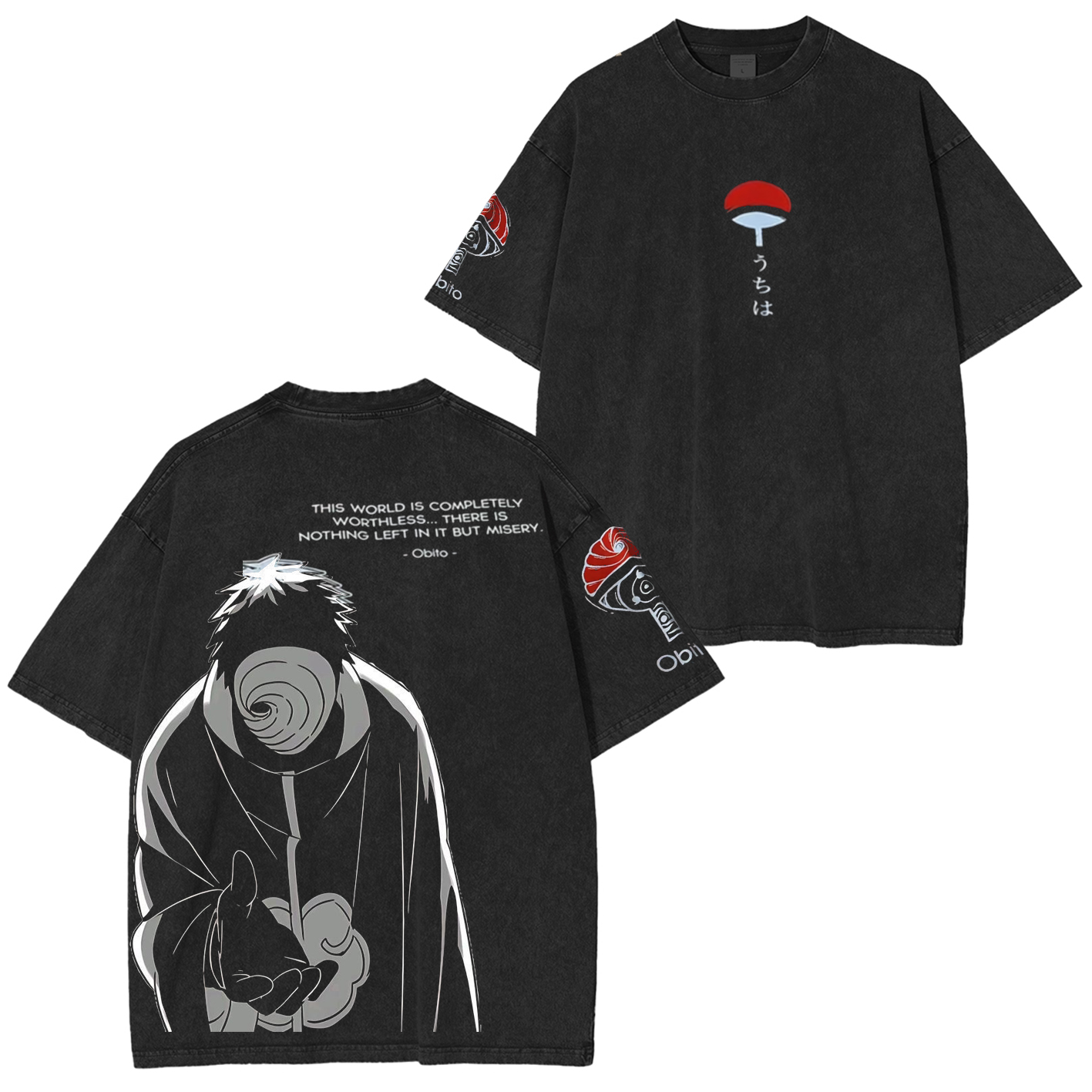 Obito Naruto Unisex Washed T-Shirt