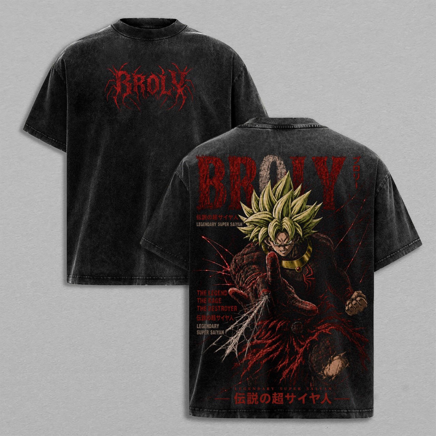 Dragon Ball  Vintage Unisex Washed T-Shirt-Back