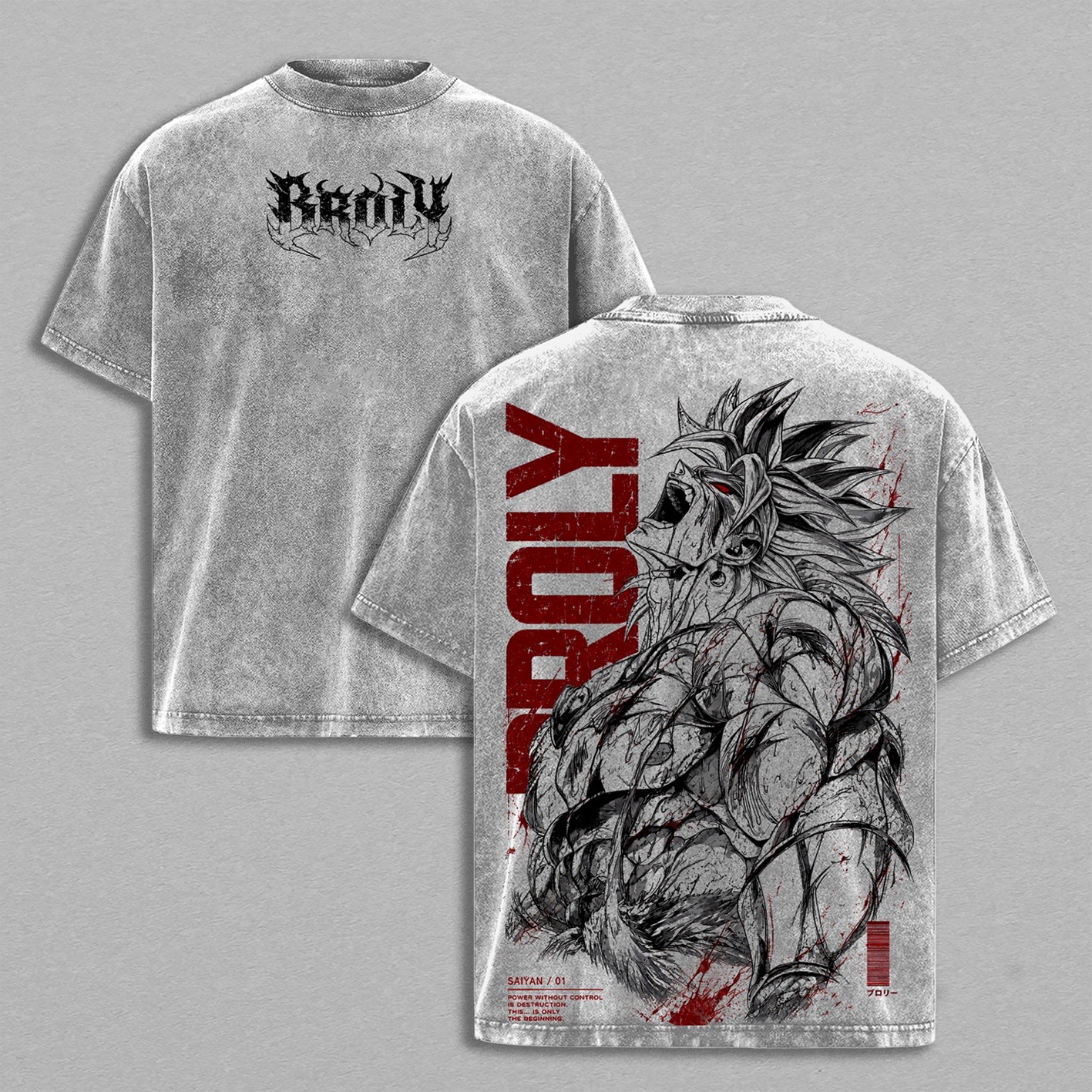 Broly Dragon Ball Vintage  Unisex Washed T-shirt/Crewneck/Hoodie