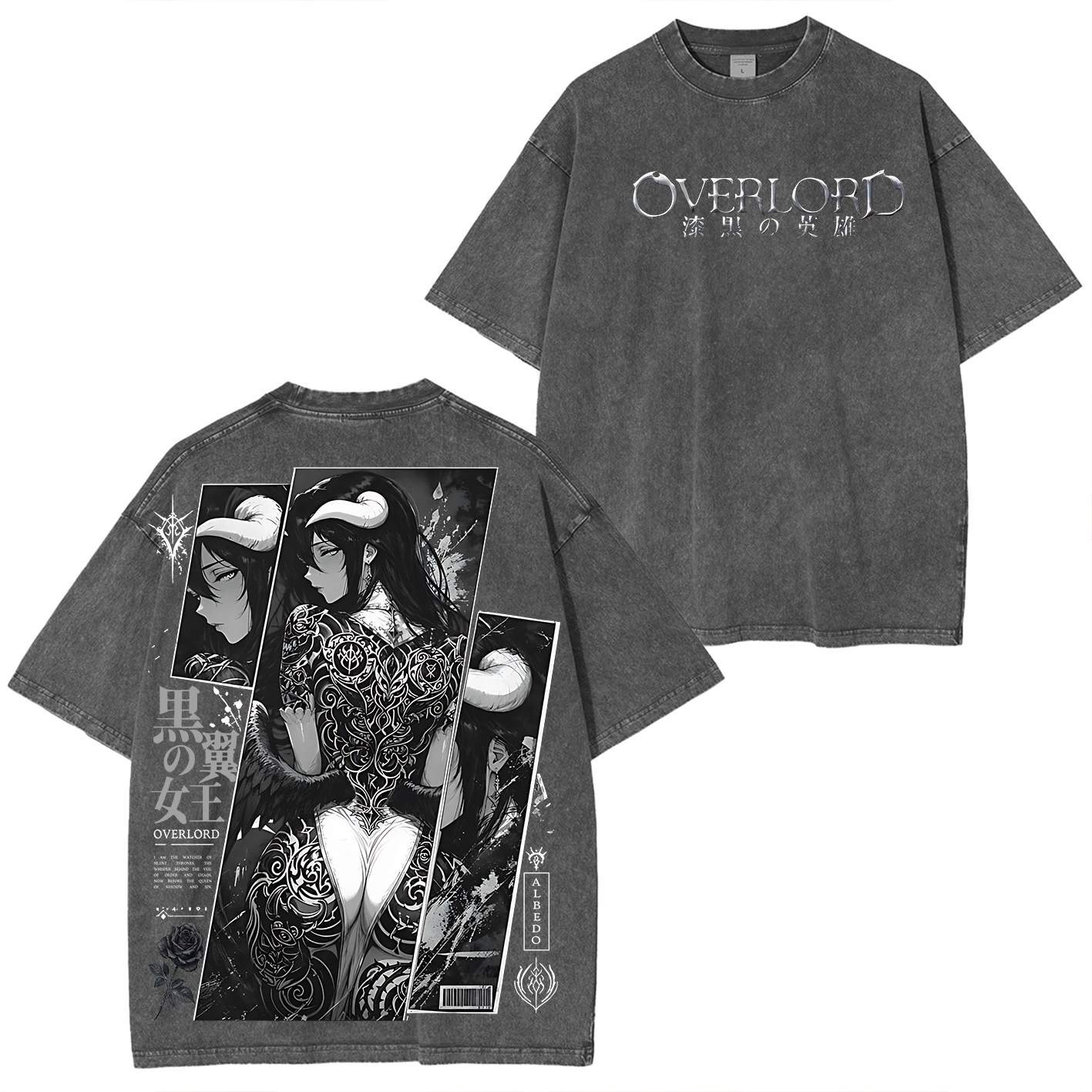  Overlord Albedo Vintage Unisex  Washed T-Shirt