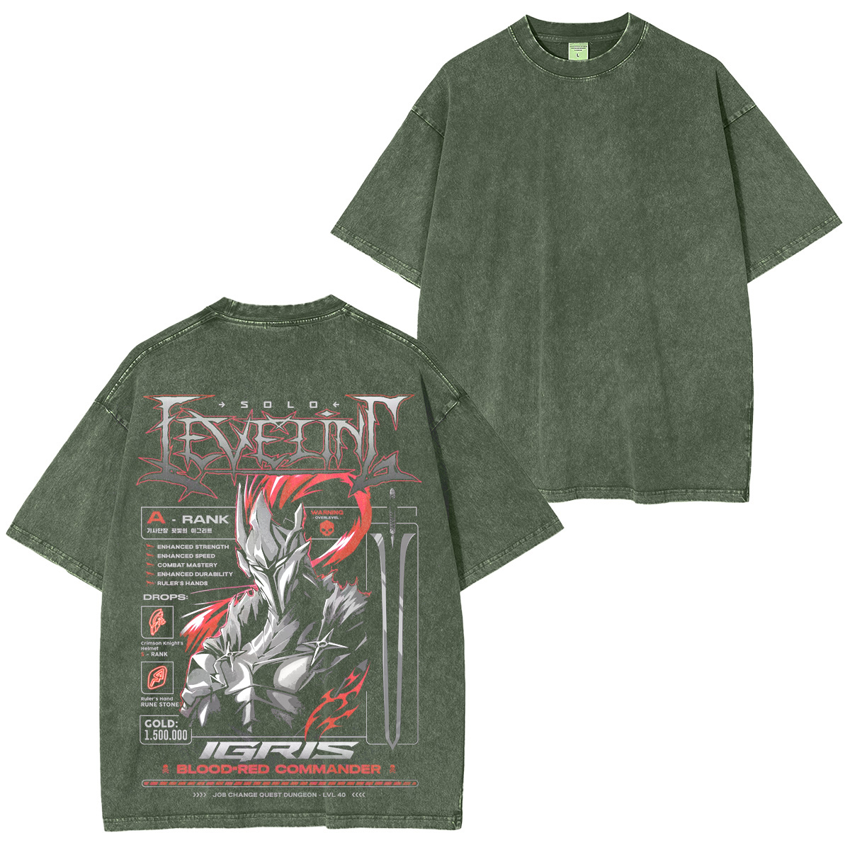  Solo Leveling Vintage washed T-shirt/Crewneck/Hoodie