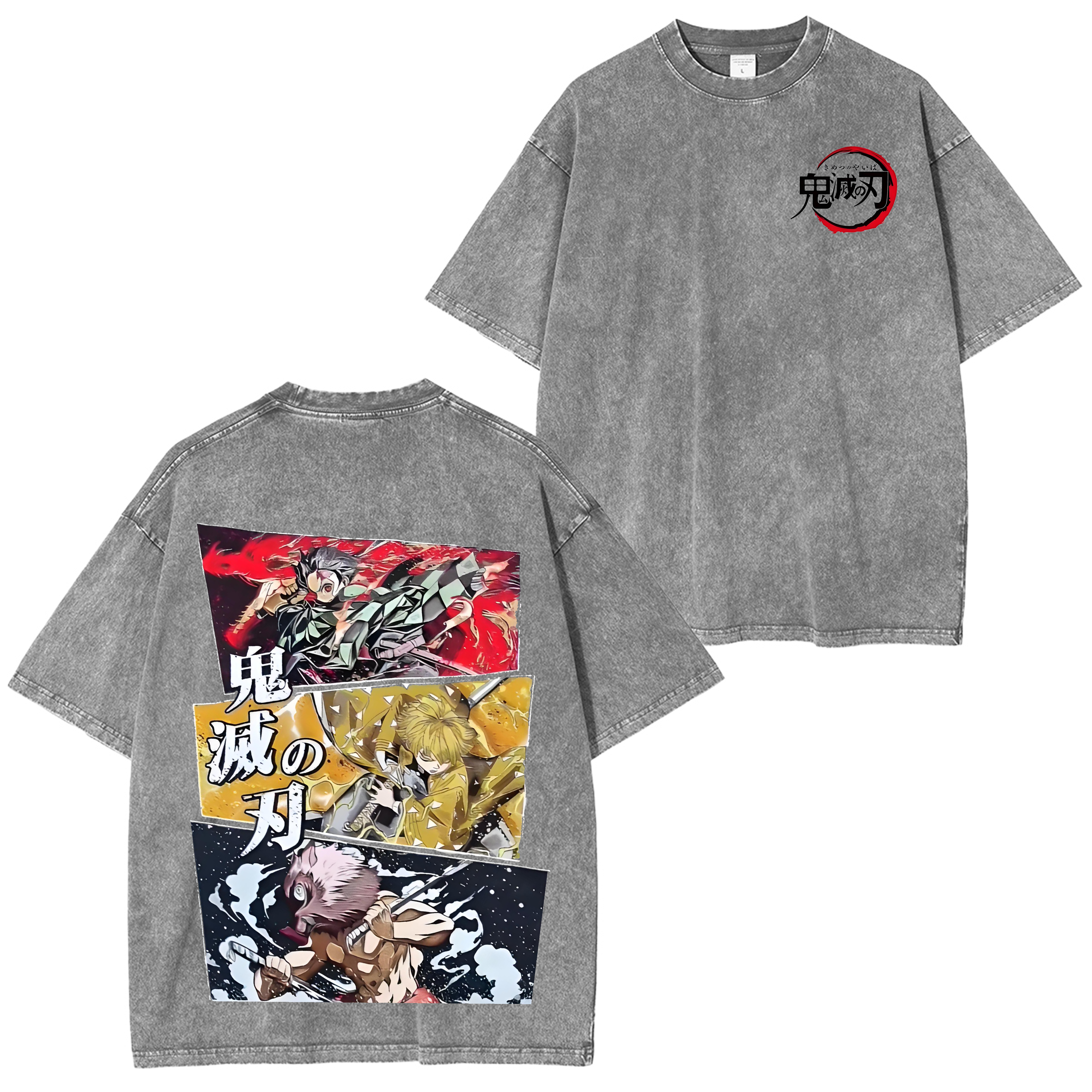 Demon Slayer: Kimetsu no Yaiba Anime Unisex Washed T-Shirt