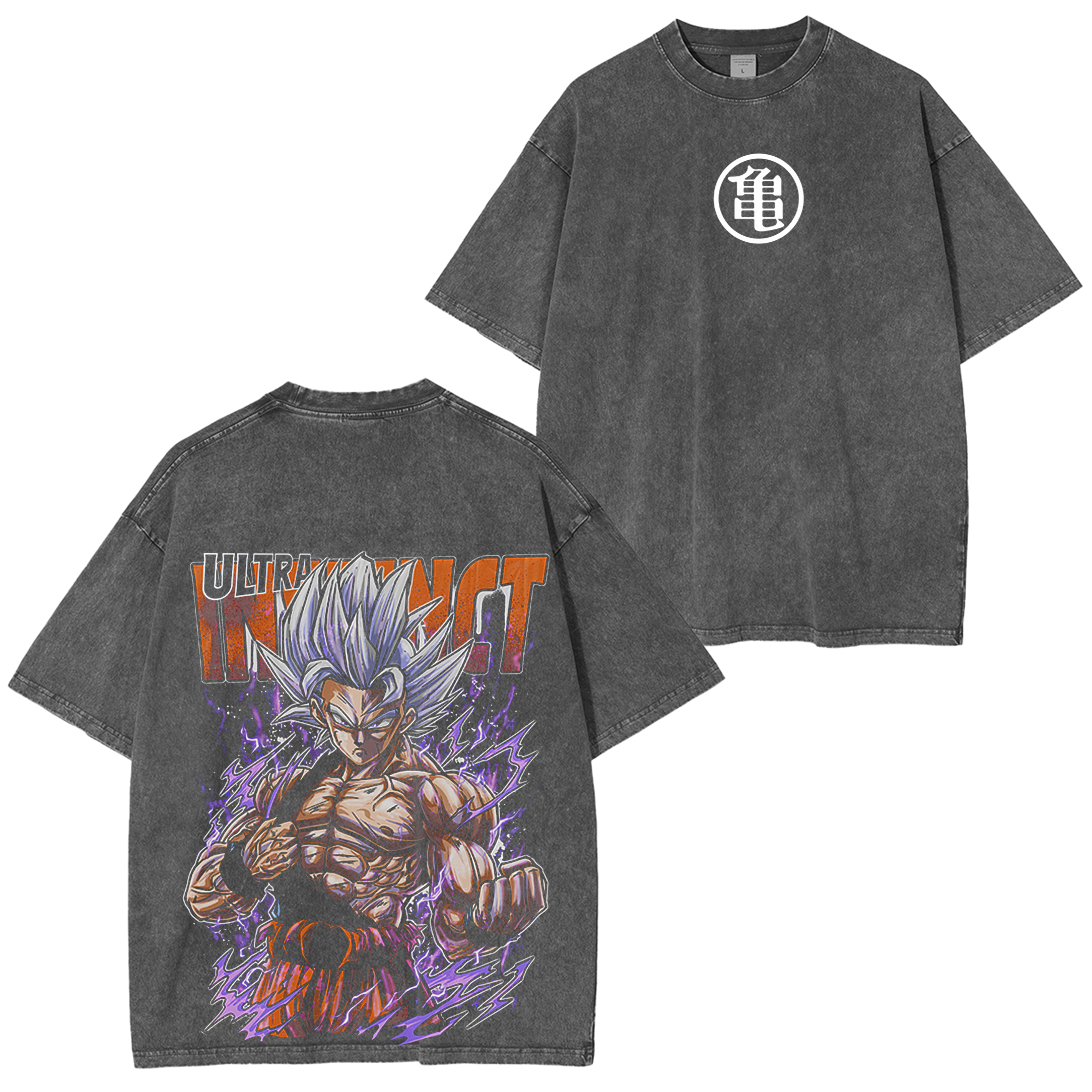 Dragon Ball Super Instinct Print Unisex Washed T-shirt
