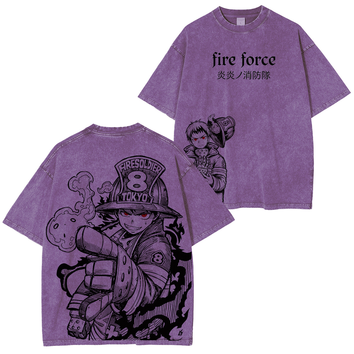 Fire Force: Shinra Kusakabe Vintage washed T-shirt/Crewneck/Hoodie