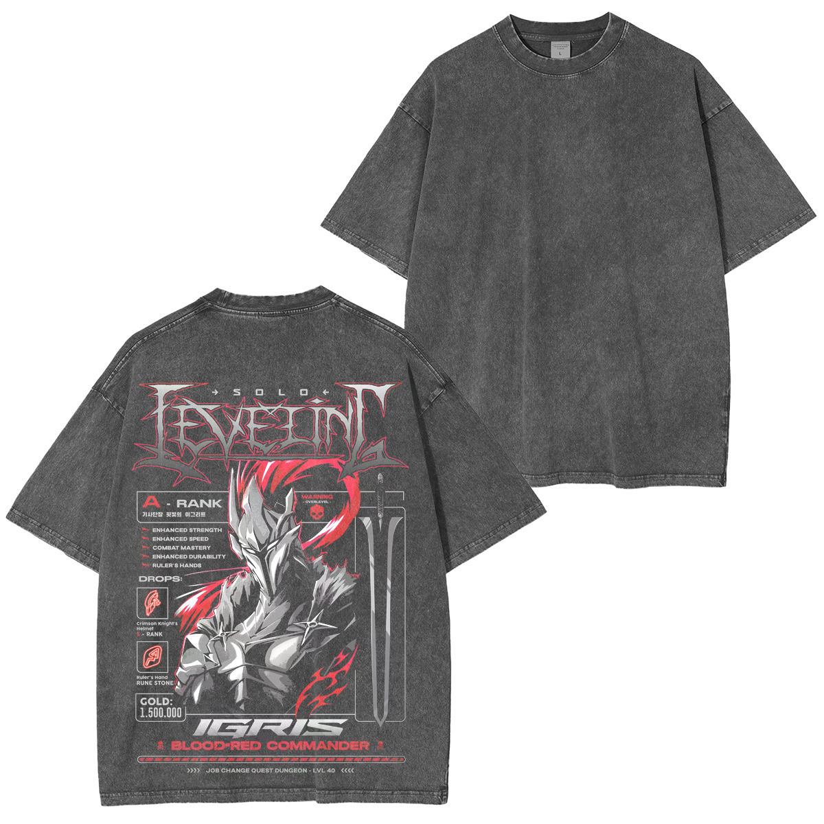  Solo Leveling Vintage washed T-shirt/Crewneck/Hoodie