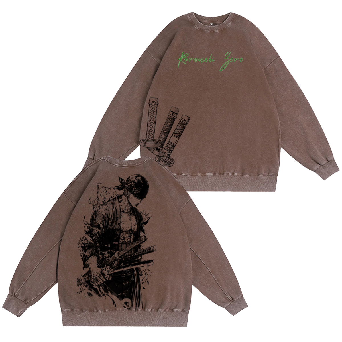 anime :Zoro Vintage washed T-shirt/Crewneck/Hoodie