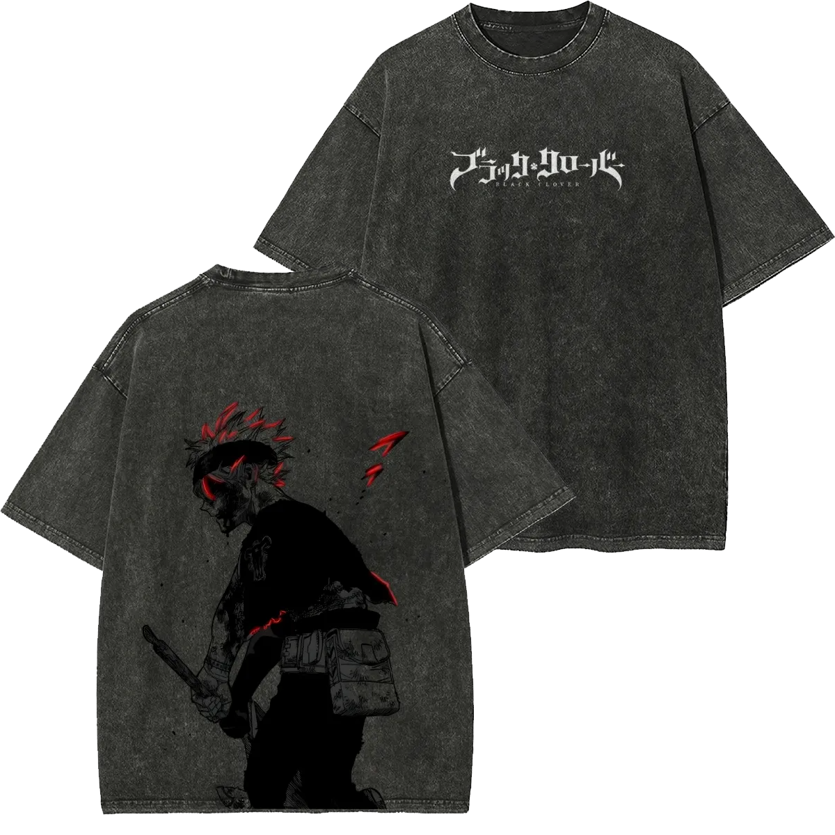 Black Clover Vintage Oversized T-Shirt