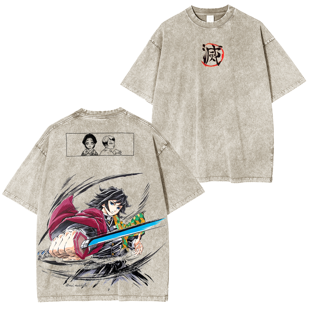 Giyu Tomiok-Demon Slayer Unisex Washed T-Shirt
