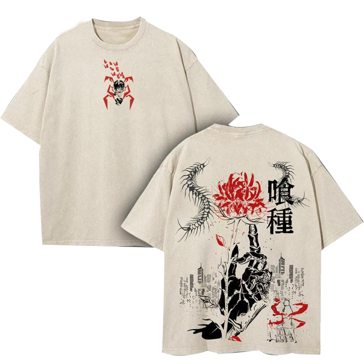 Ken Kanaki -Tokyo Ghoul graphic  Anime Vintage T-Shirt