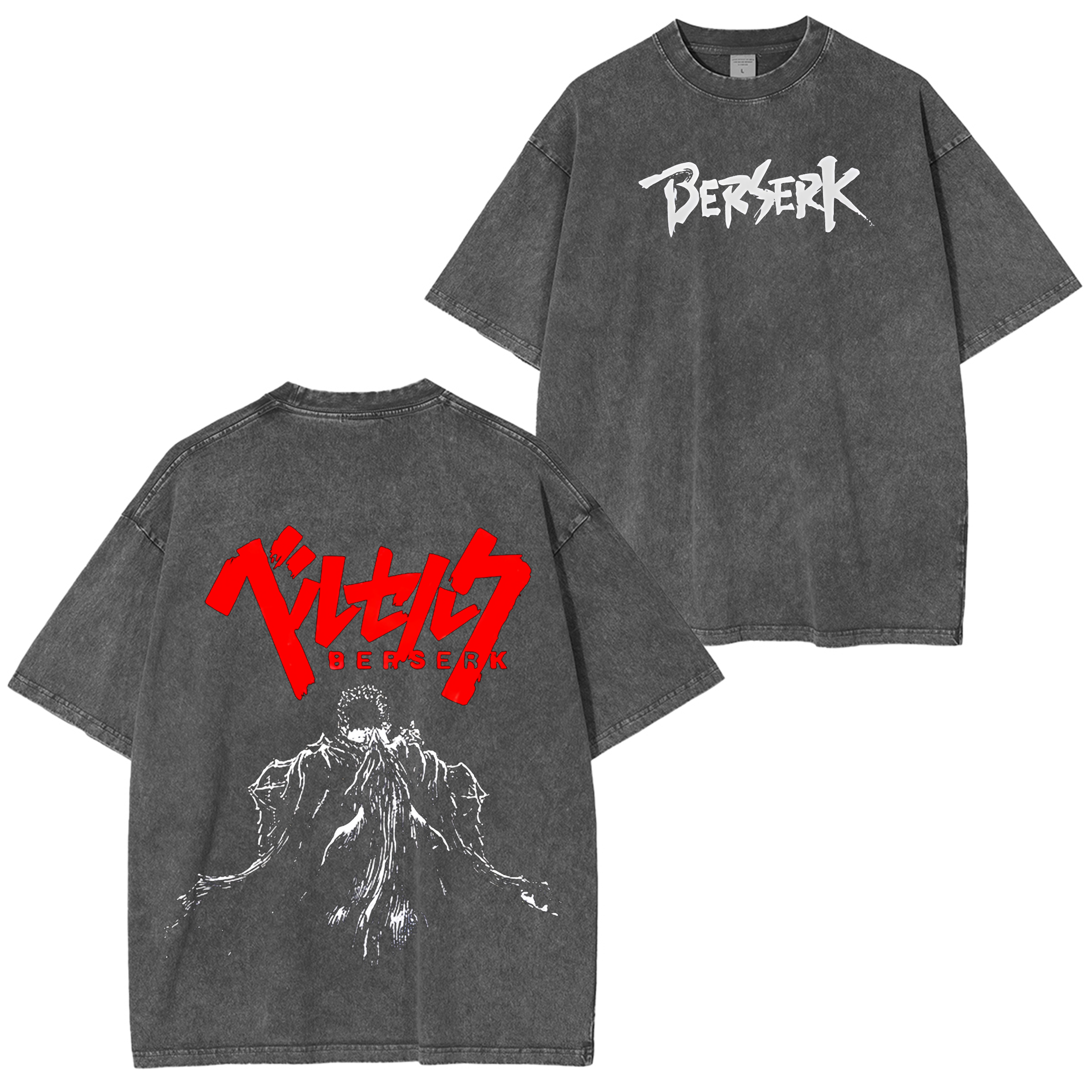 Berserk Anime Unisex Washed T-Shirt