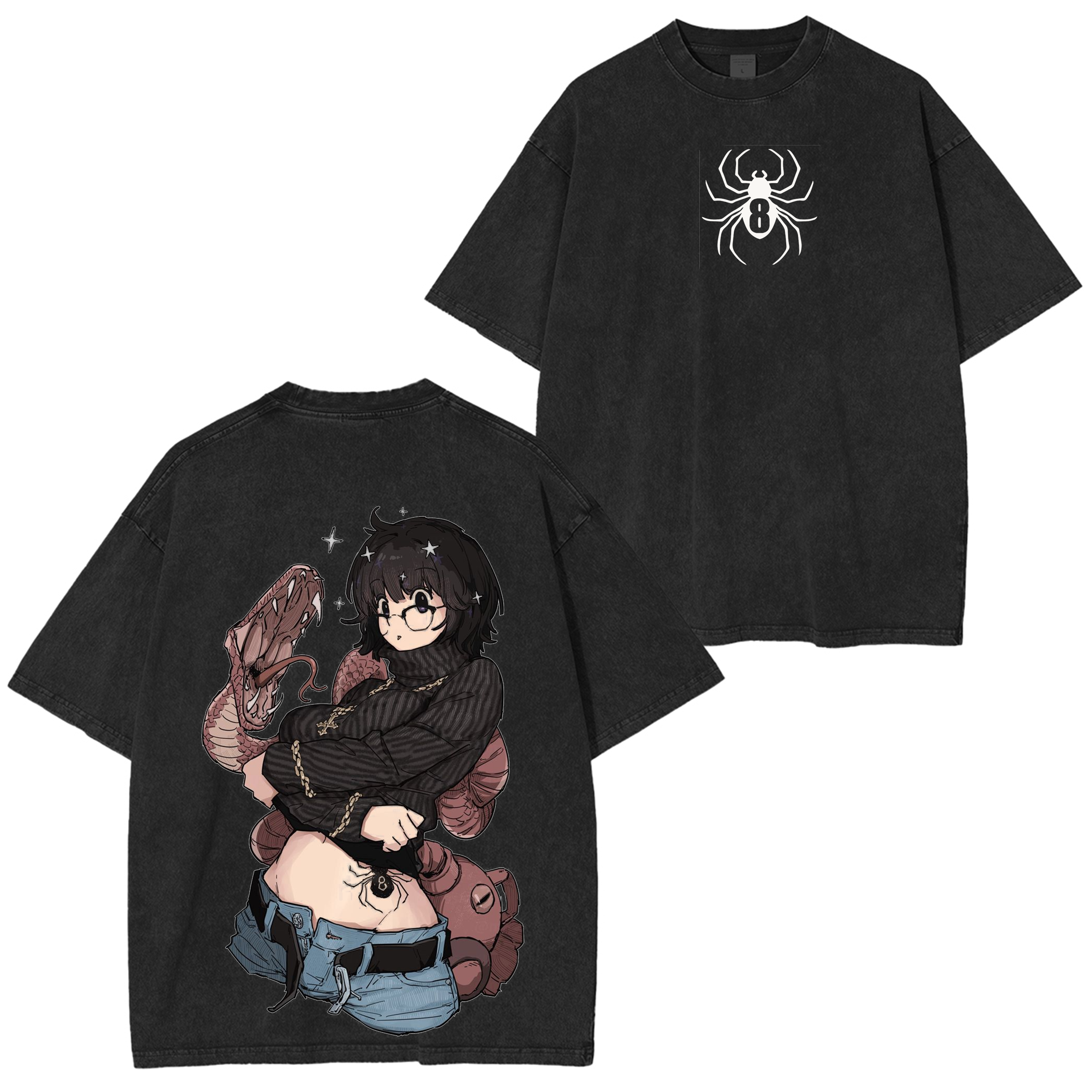 Vintage Washed Shizuku Spider 8 Tee – Hunter x Hunter