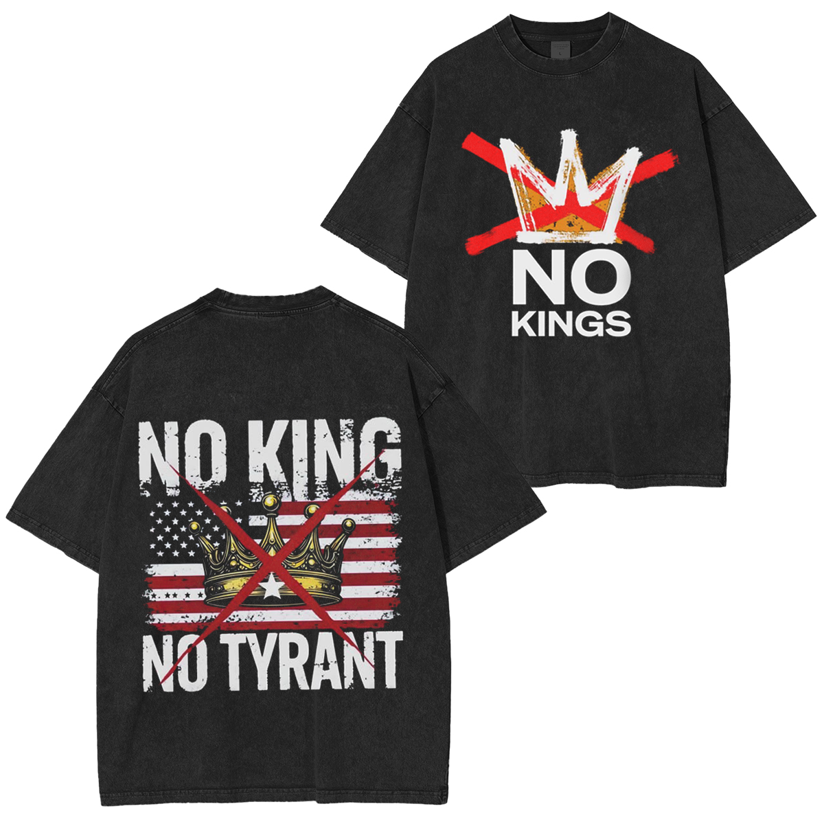 No Kings, No Tyrants Vintage Washed T-shirt/Crewneck/Hoodie