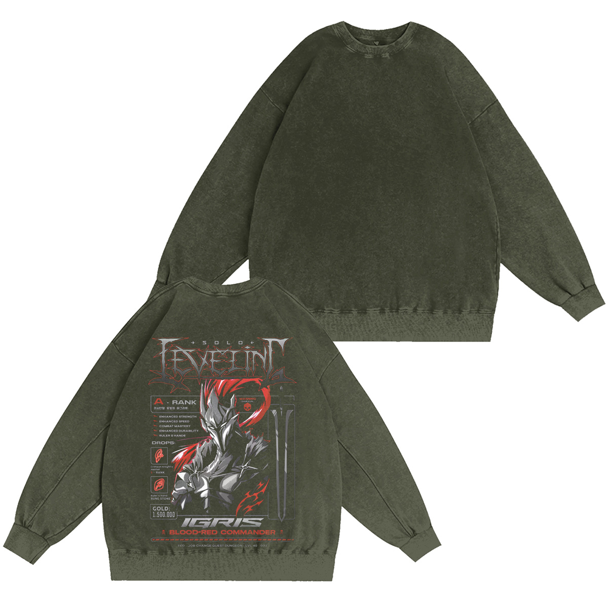  Solo Leveling Vintage washed T-shirt/Crewneck/Hoodie