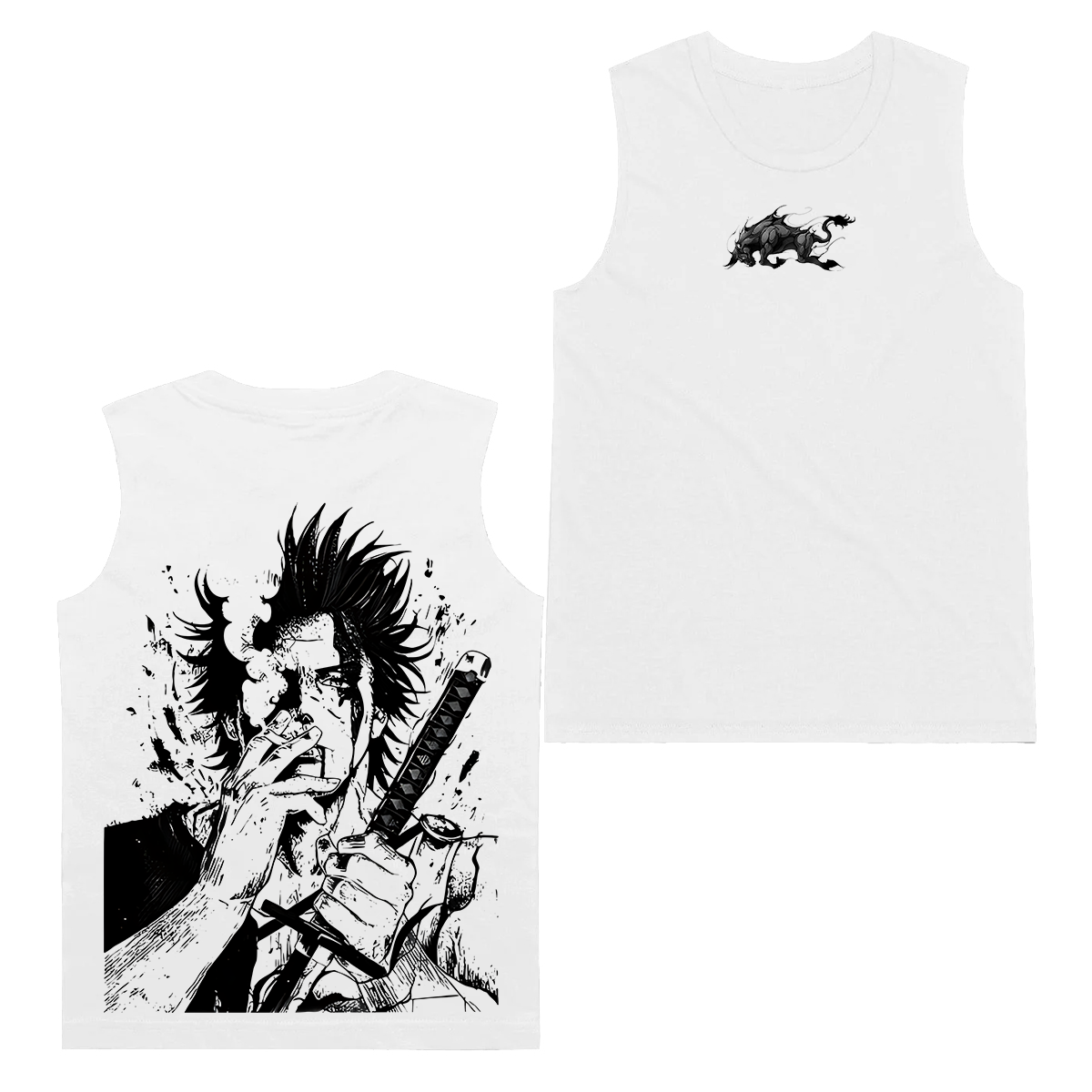 Yami Sukehiro x Black Bulls Black Clover Anime Double Printed Tank Top