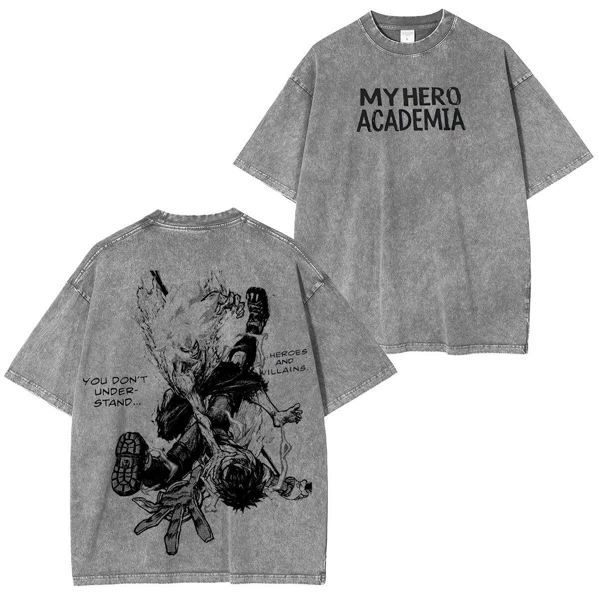 My Hero Academia Vintage Washed T-shirt/Crewneck/Hoodie