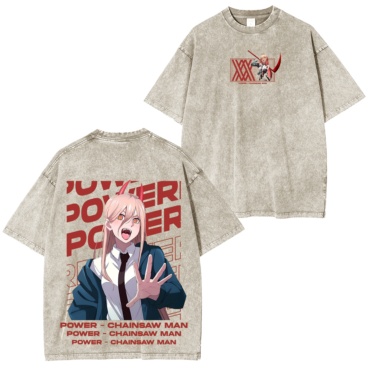 Chainsaw Man Vintage Washed T-shirt/Crewneck/Hoodie