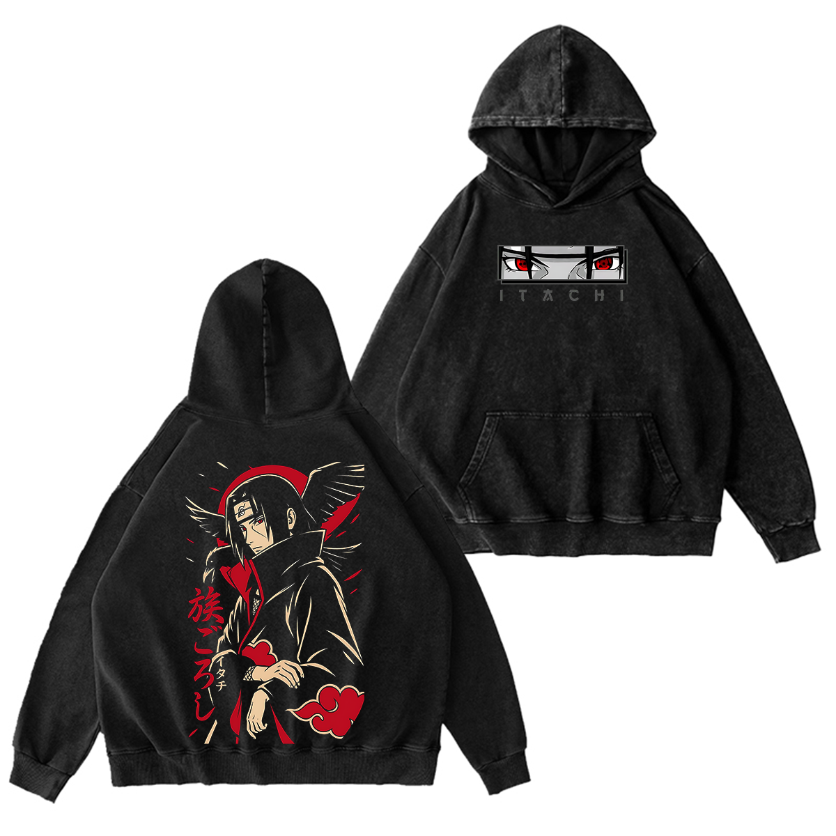 Itachi Uchiha-Naruto Vintage Washed T-shirt/Crewneck/Hoodie