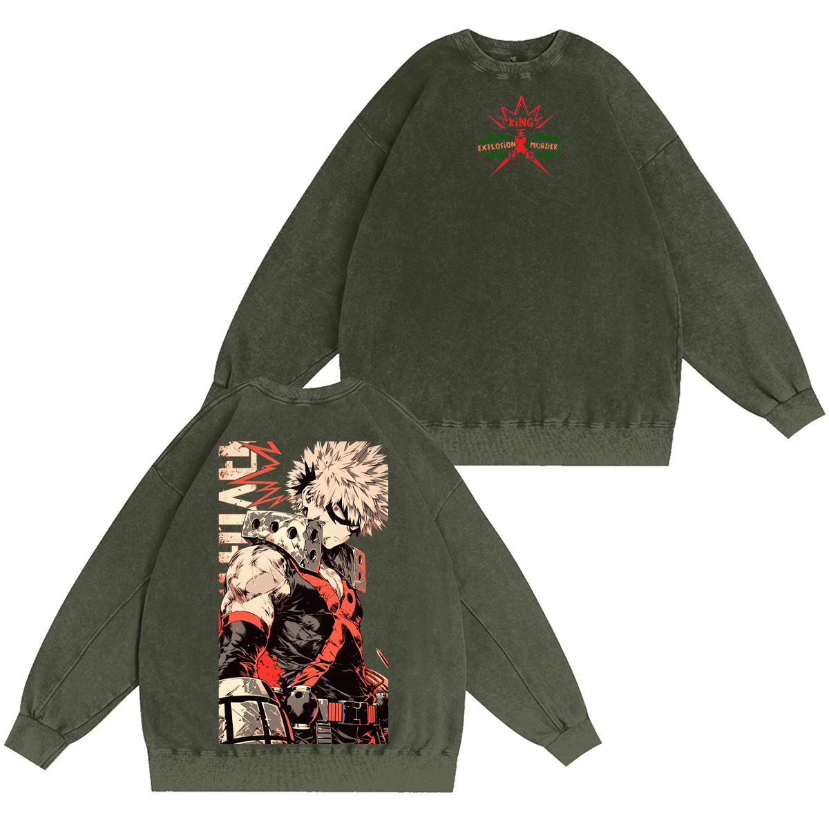 My Hero Academia Vintage Washed T-shirt/Crewneck/Hoodie