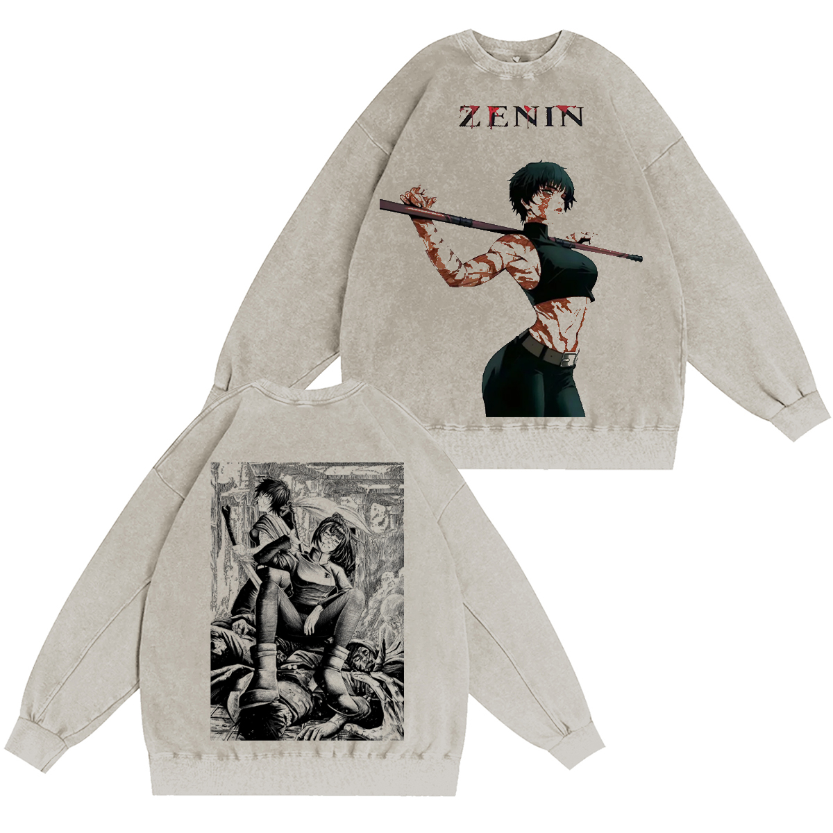 Jujutsu Kaisen Vintage Washed T-shirt/Crewneck/Hoodie