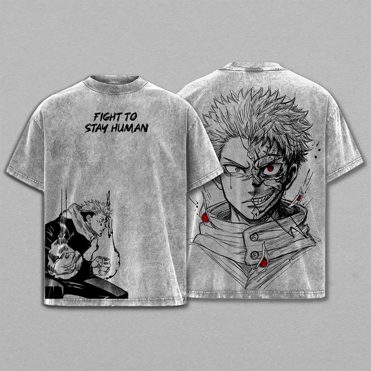 Jujutsu Kaisen Sukuna Washed T-shirt/Crewneck/Hoodie