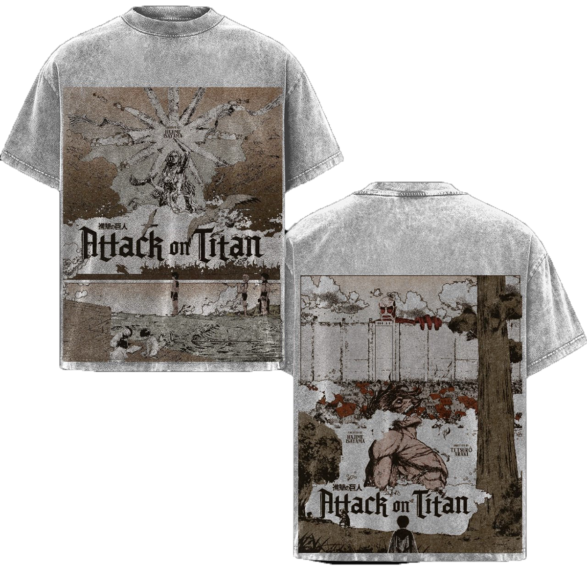 Attack On Titan Washed T-shirt/Crewneck/Hoodie