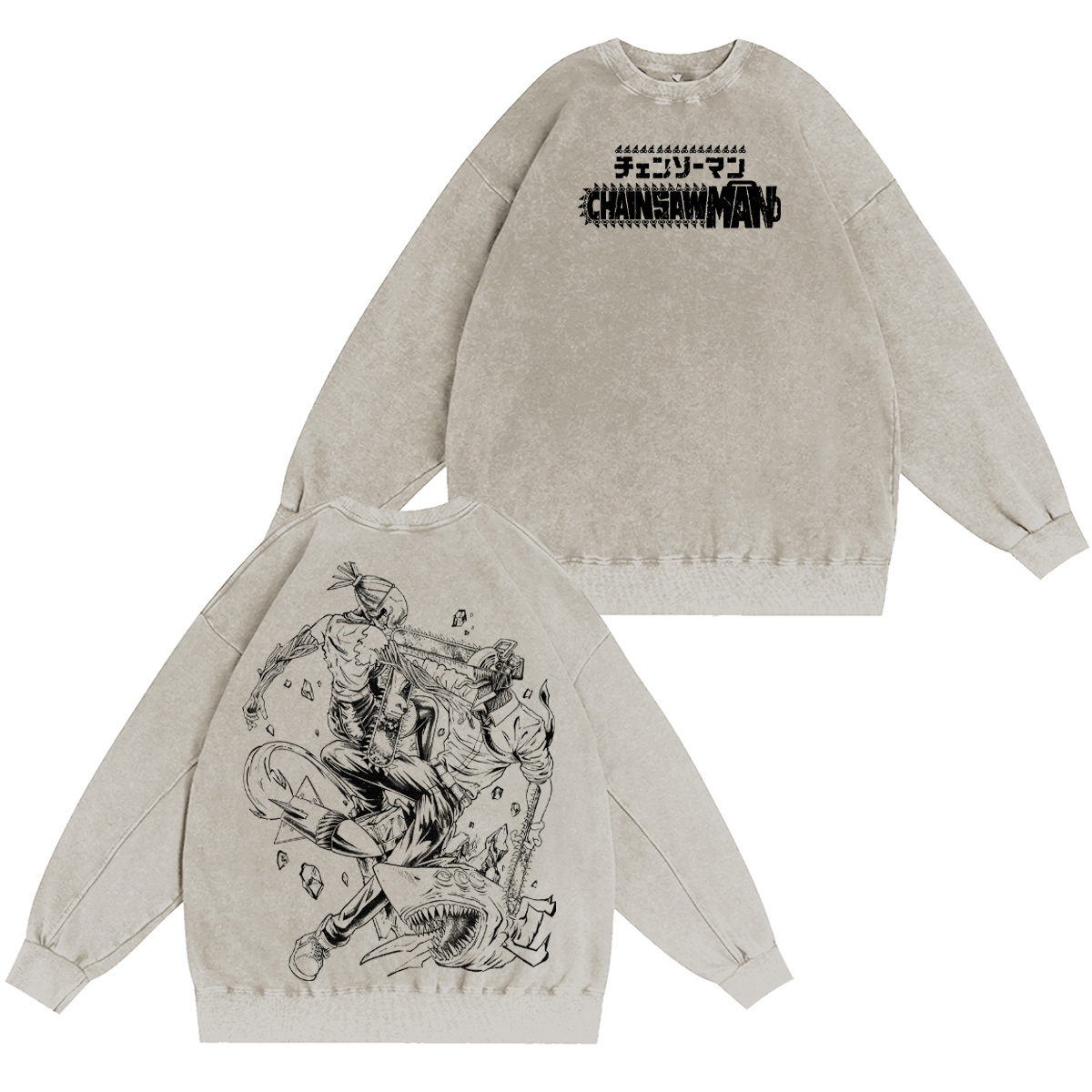 Chainsaw Man Vintage Washed T-shirt/Crewneck/Hoodie