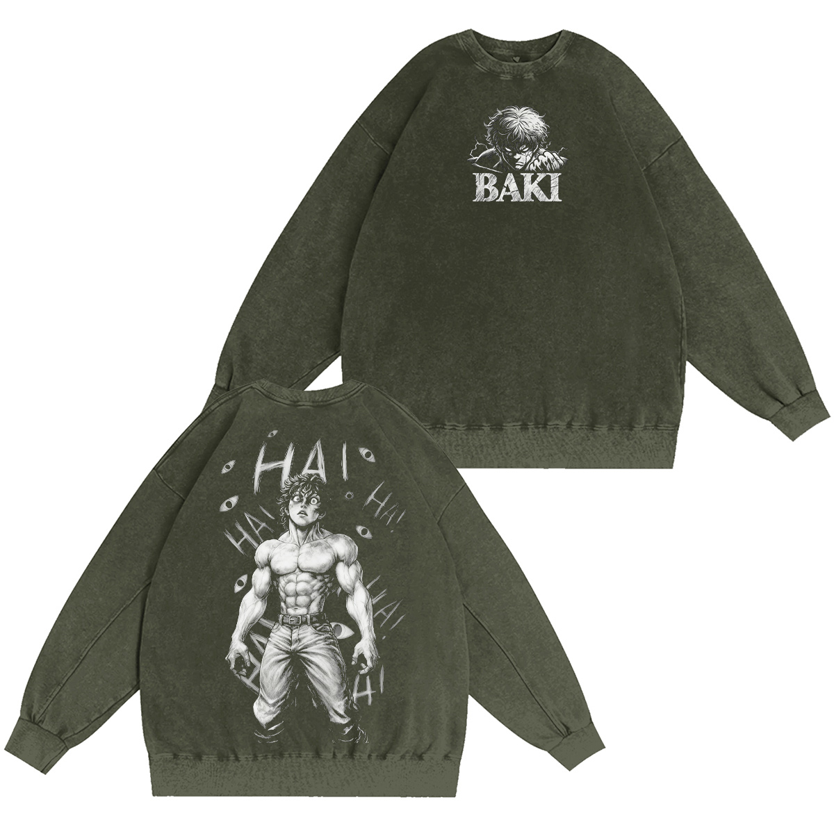 Baki Hanma Vintage Washed T-shirt/Crewneck/Hoodie