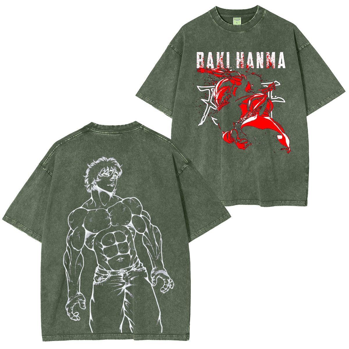 Baki Hanma Vintage Washed T-shirt/Crewneck/Hoodie