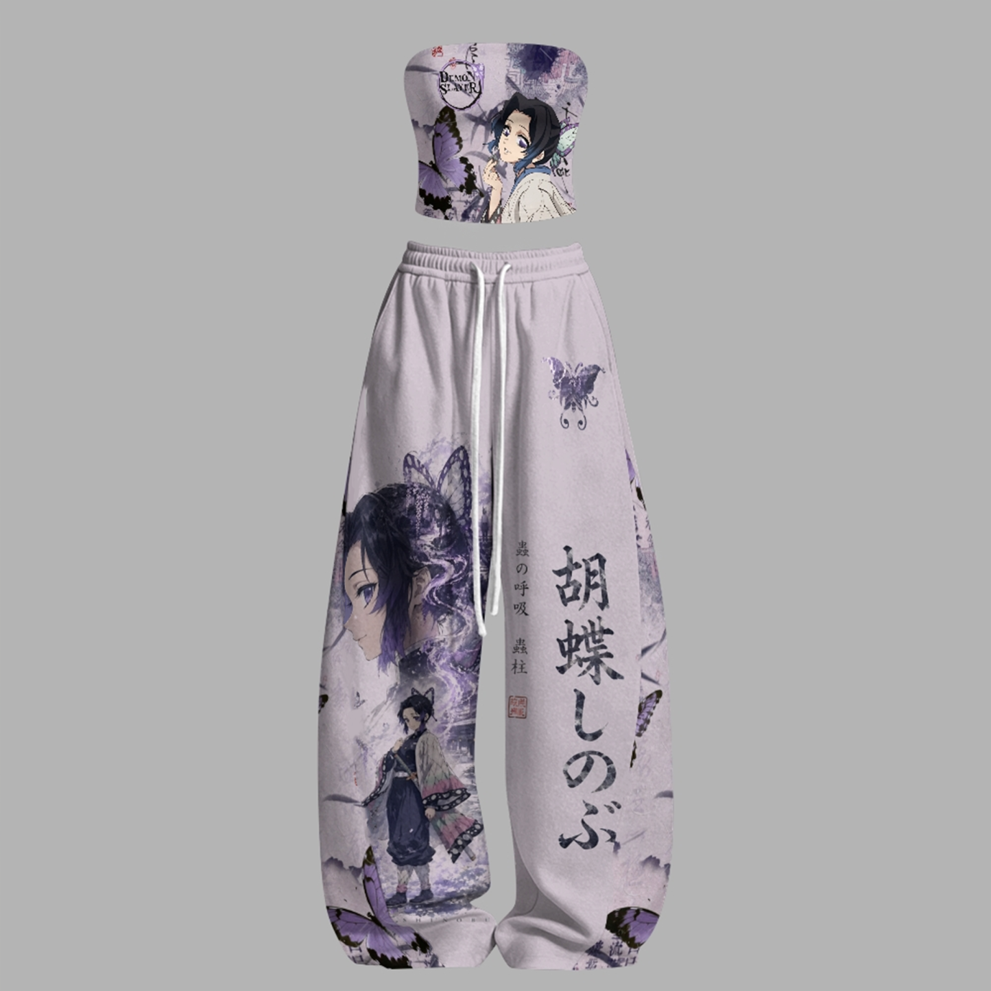 Demon Slayer Top & Elasticated Trousers Two-Piece Set