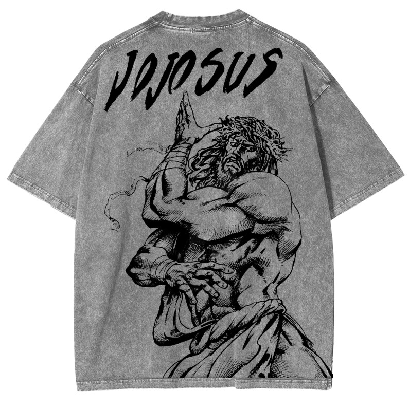 JOJO SUS Jojo's Bizarre Adventure Anime Double Printed Vintage Washed Tee