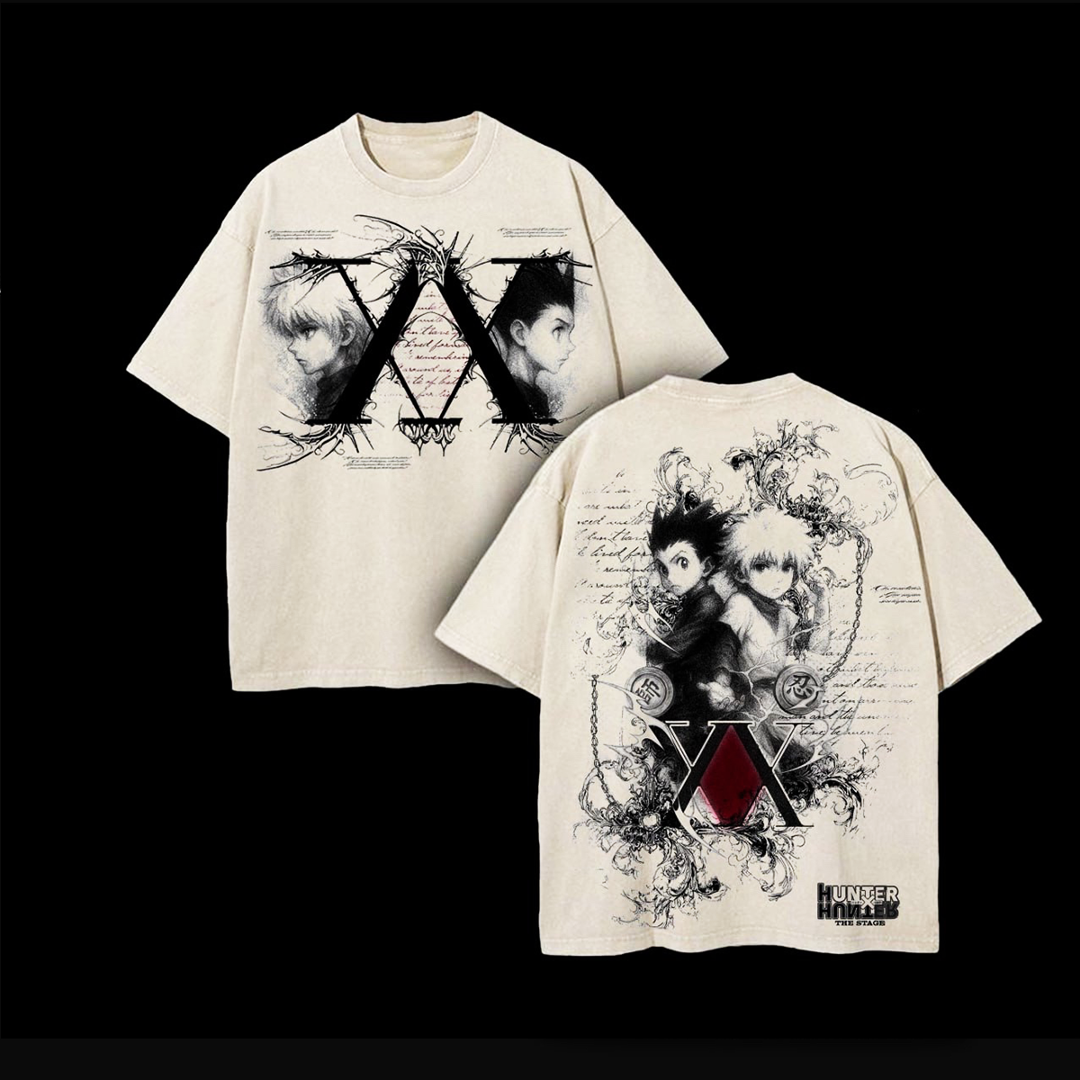 Killua x Gon Hunter x Hunter Vintage Washed T-shirt/Crewneck/Hoodie