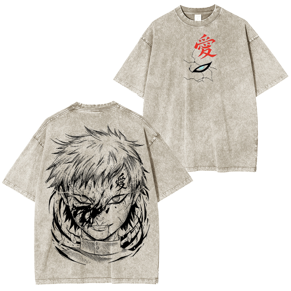 Gaara Naruto Vintage Washed T-shirt/Crewneck/Hoodie