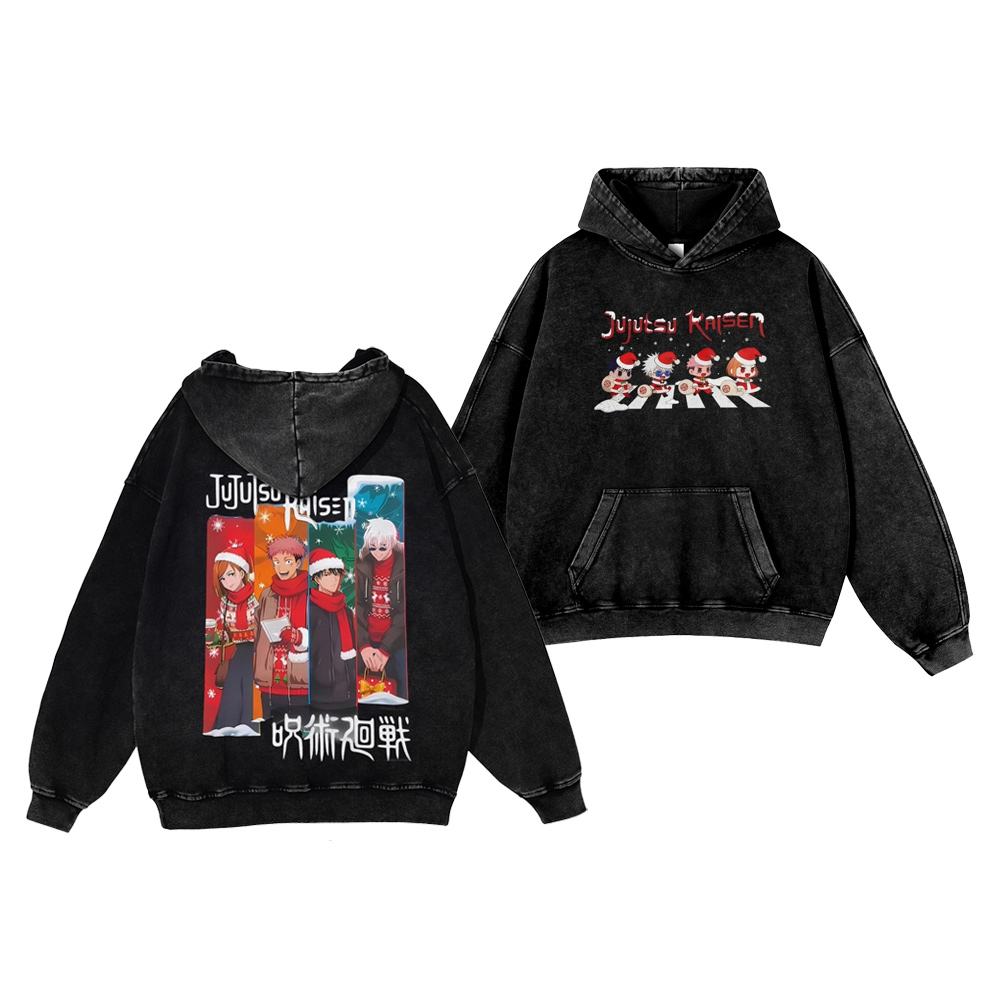 Jujutsu Kaisen Christmas Vintage Washed T-shirt/Crewneck/Hoodie