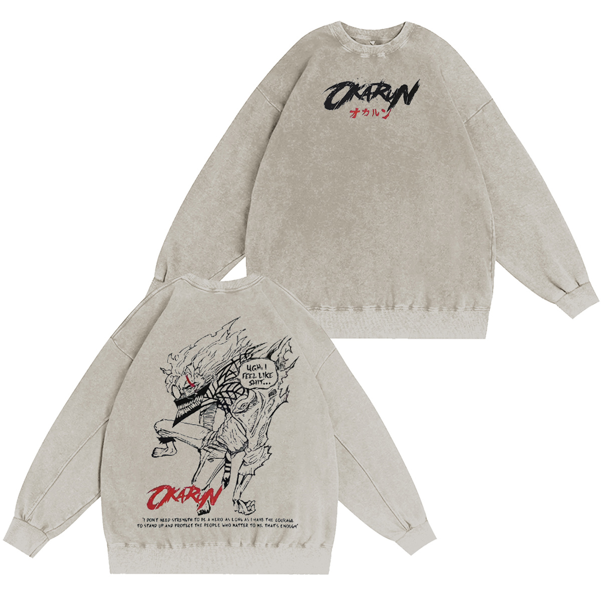 Okarun Dandadan Vintage Washed T-shirt/Crewneck/Hoodie