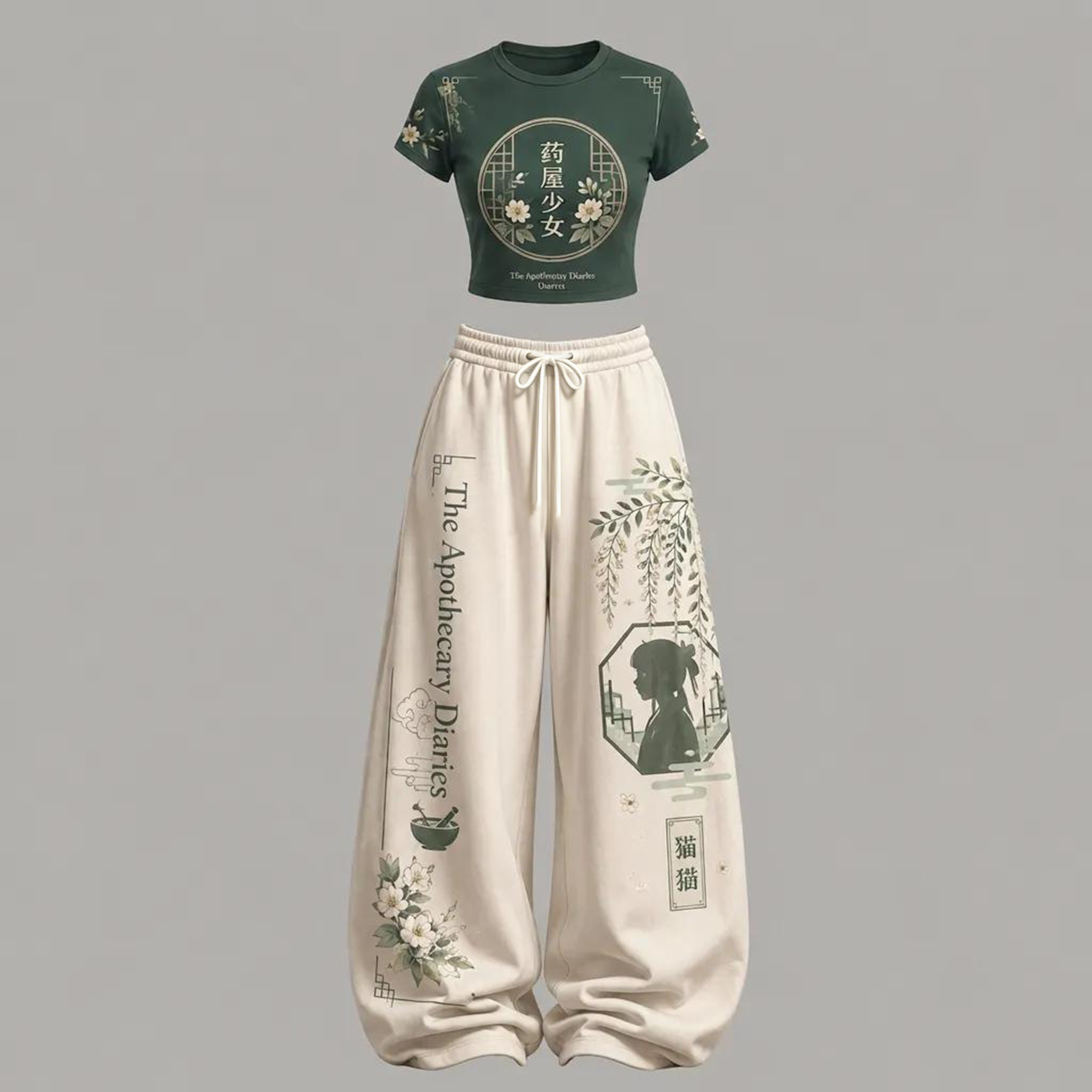 The Apothecary Diaries T-Shirt & Elasticated Trousers Two-Piece Set