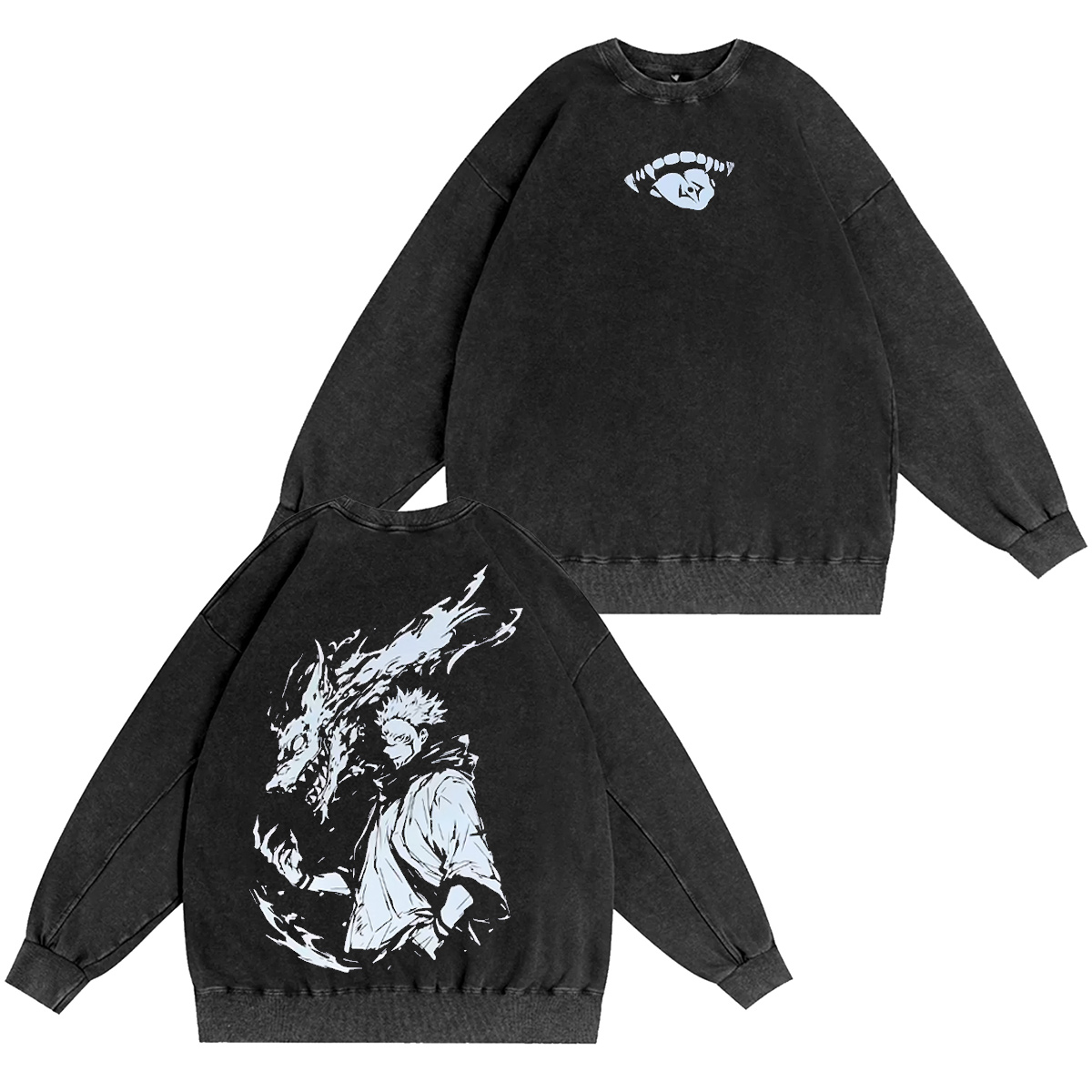 Sukuna Rage Mode x Jujutsu Kaisen Vintage Washed T-shirt/Crewneck/Hoodie