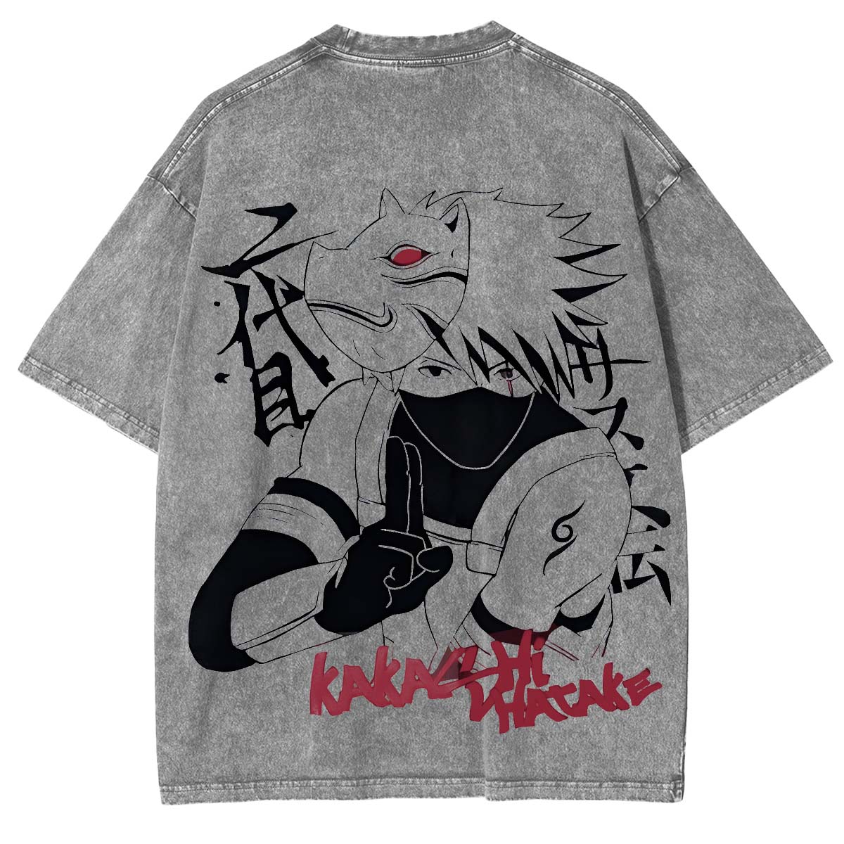 Kakashi Hatake Vintage Washed Oversized T-Shirt