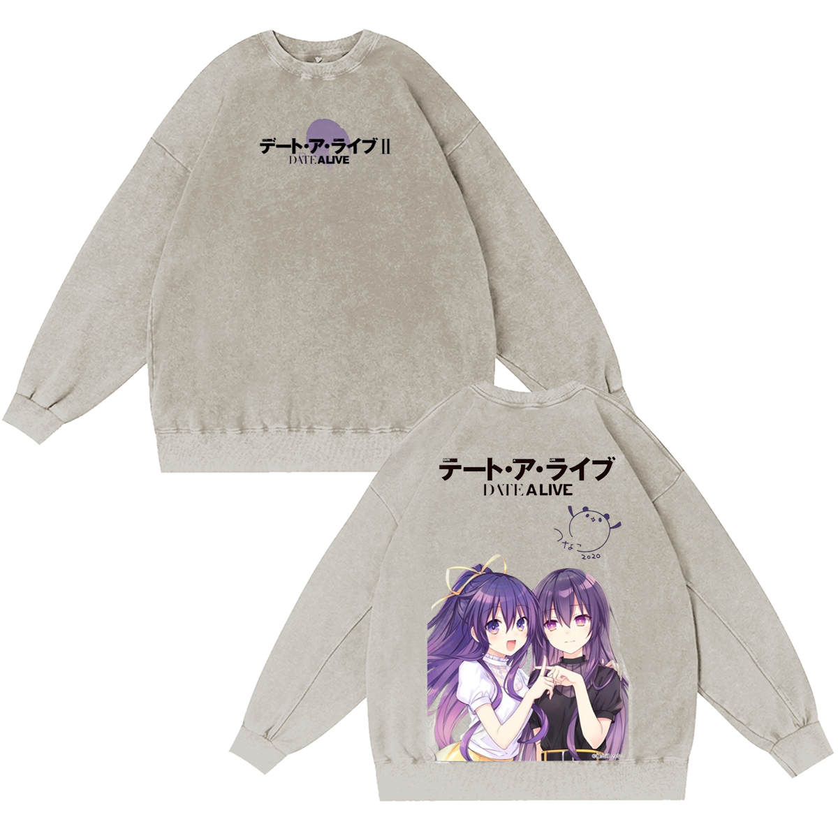 Date A Live Anime Vintage Washed T-shirt/Crewneck/Hoodie