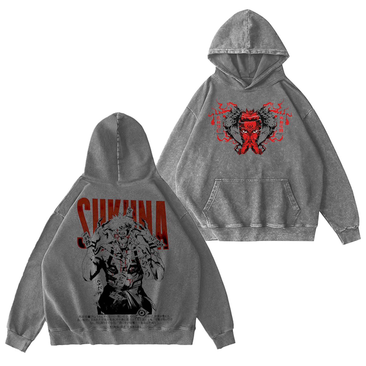 Jujutsu Kaisen :Ryomen Sukuna Vintage washed T-shirt/Crewneck/Hoodie