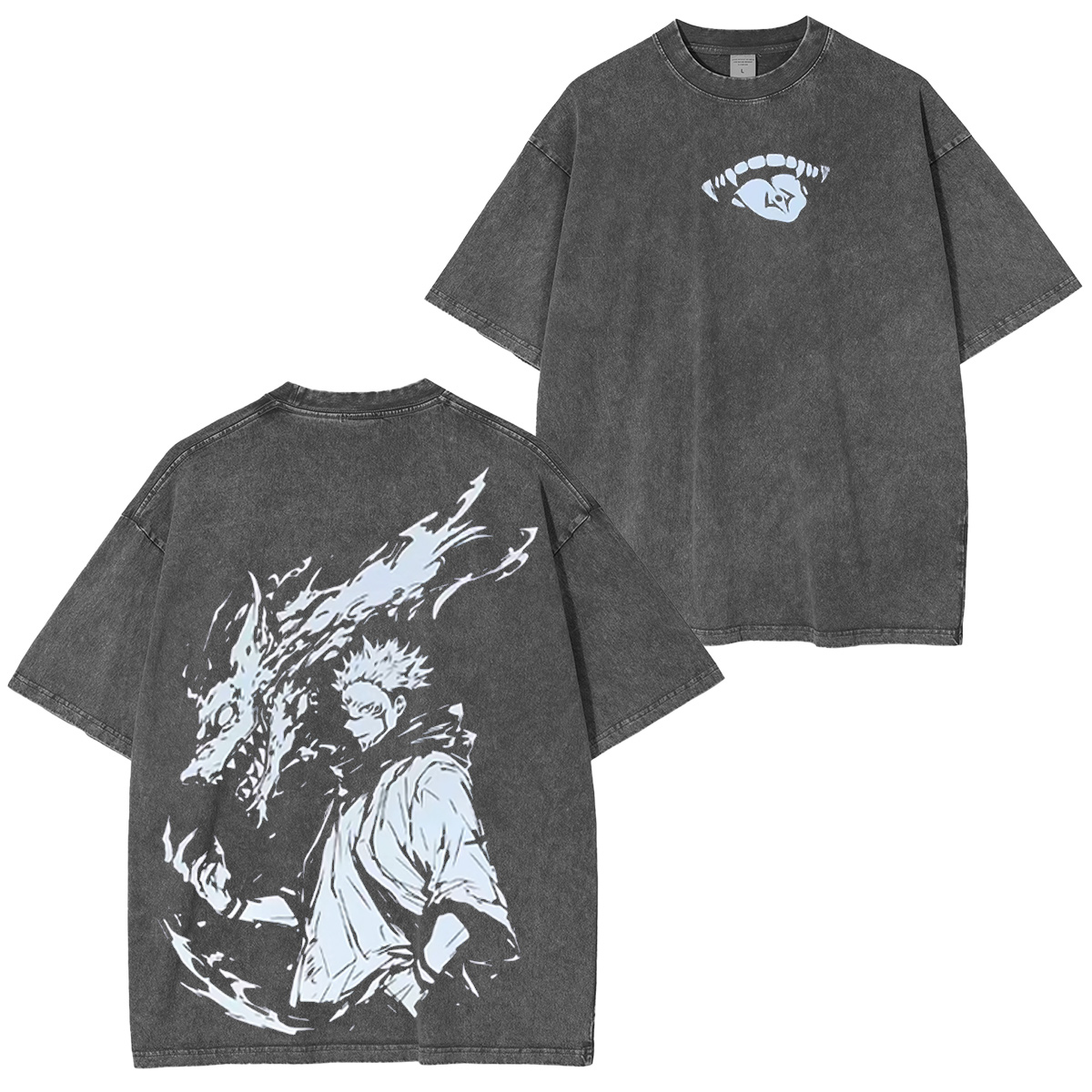 Sukuna Rage Mode x Jujutsu Kaisen Vintage Washed T-shirt/Crewneck/Hoodie